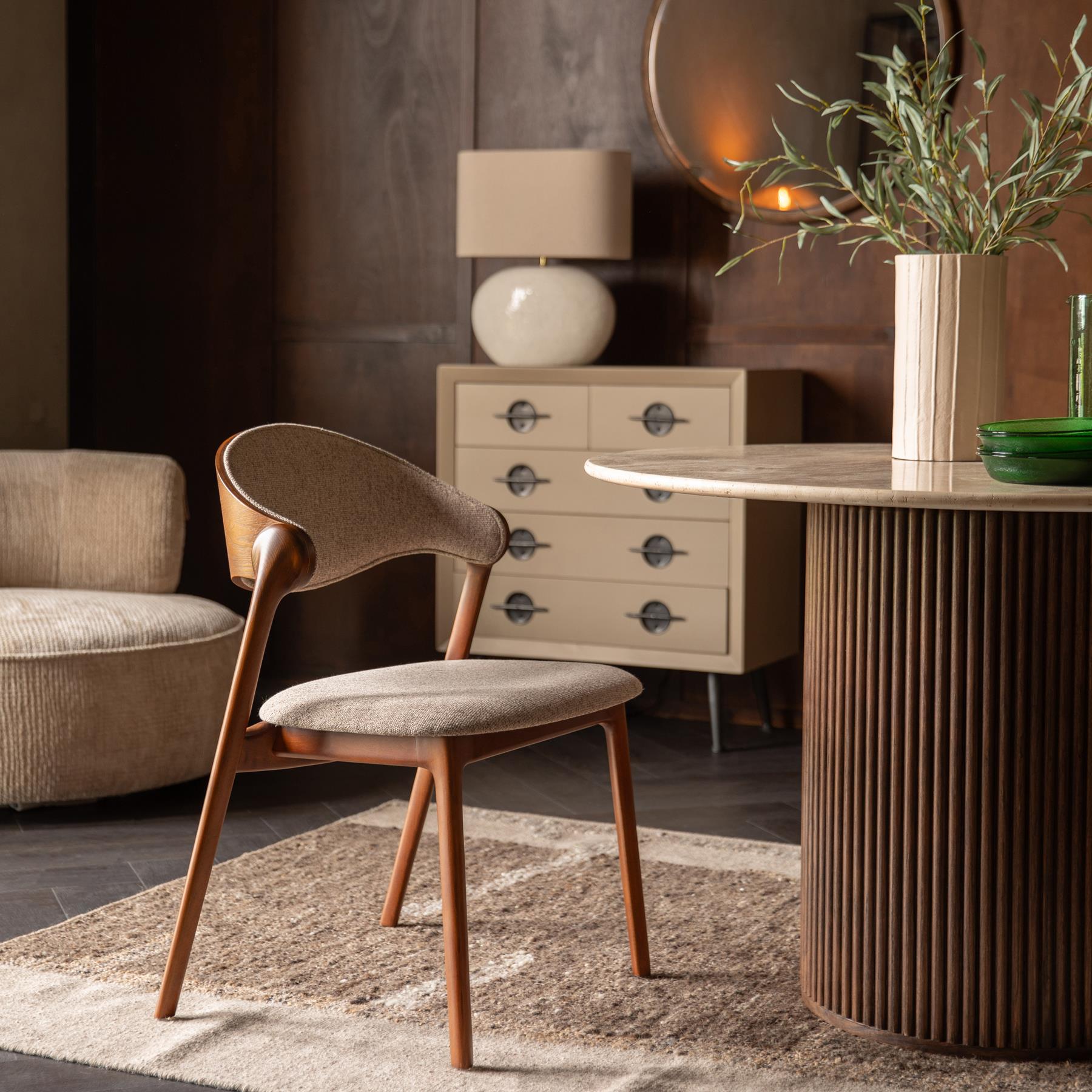 Dutchbone Babington Eetkamerstoel - Beige