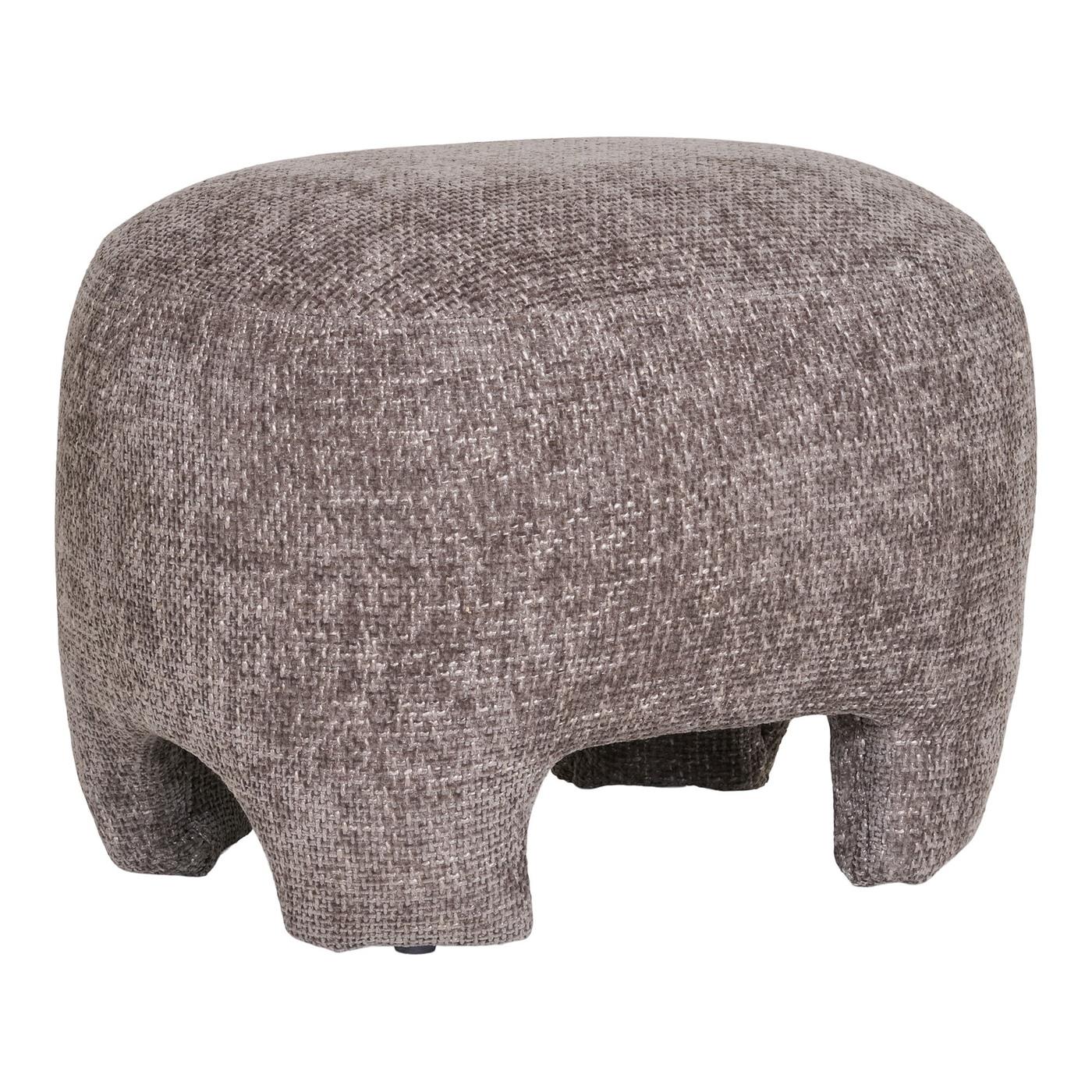House Nordic - Poef Taupe Stof - 53x41x38cm - Nazare
