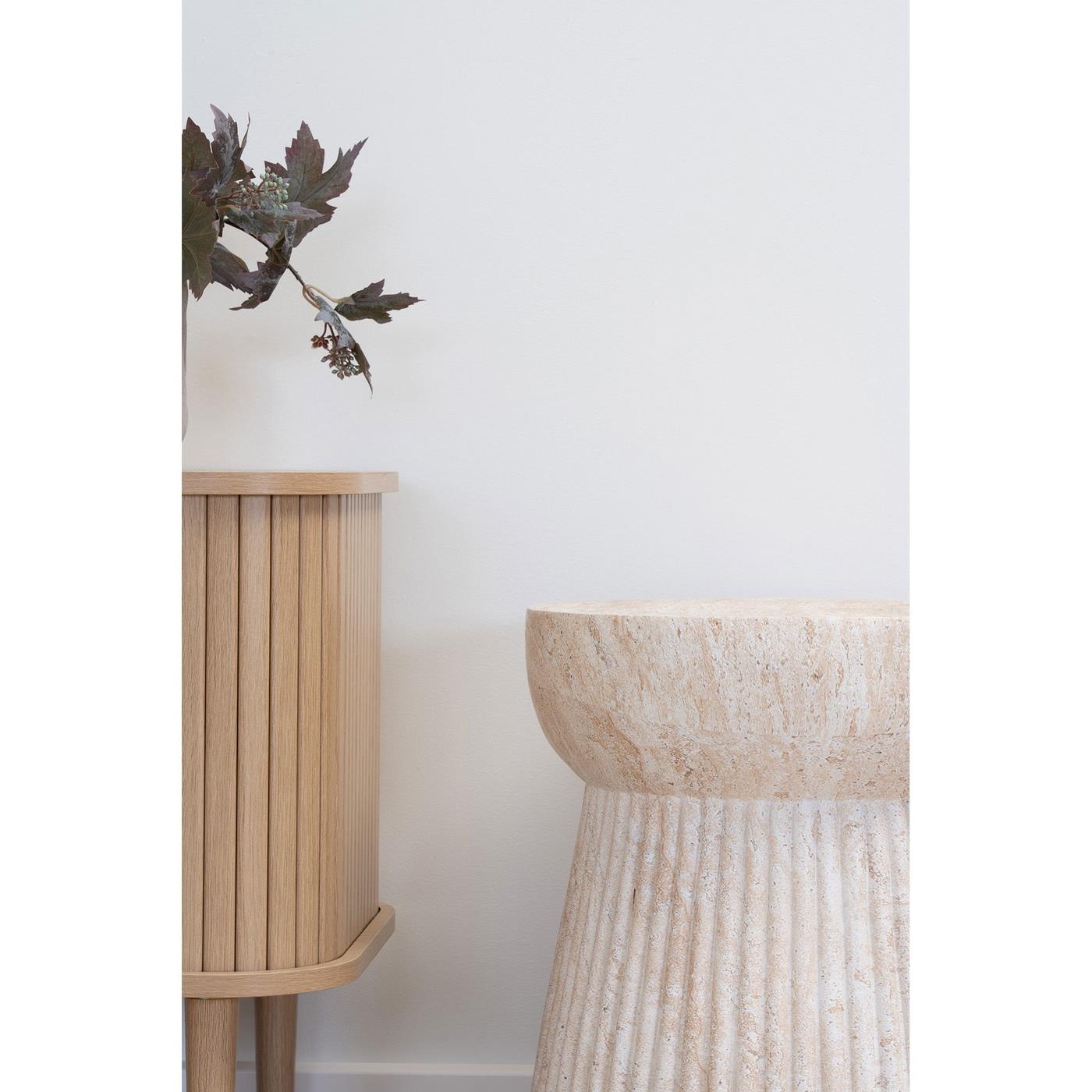 House Nordic - Sidetable Fiberclay Naturel - 37x37x43cm - Bonn