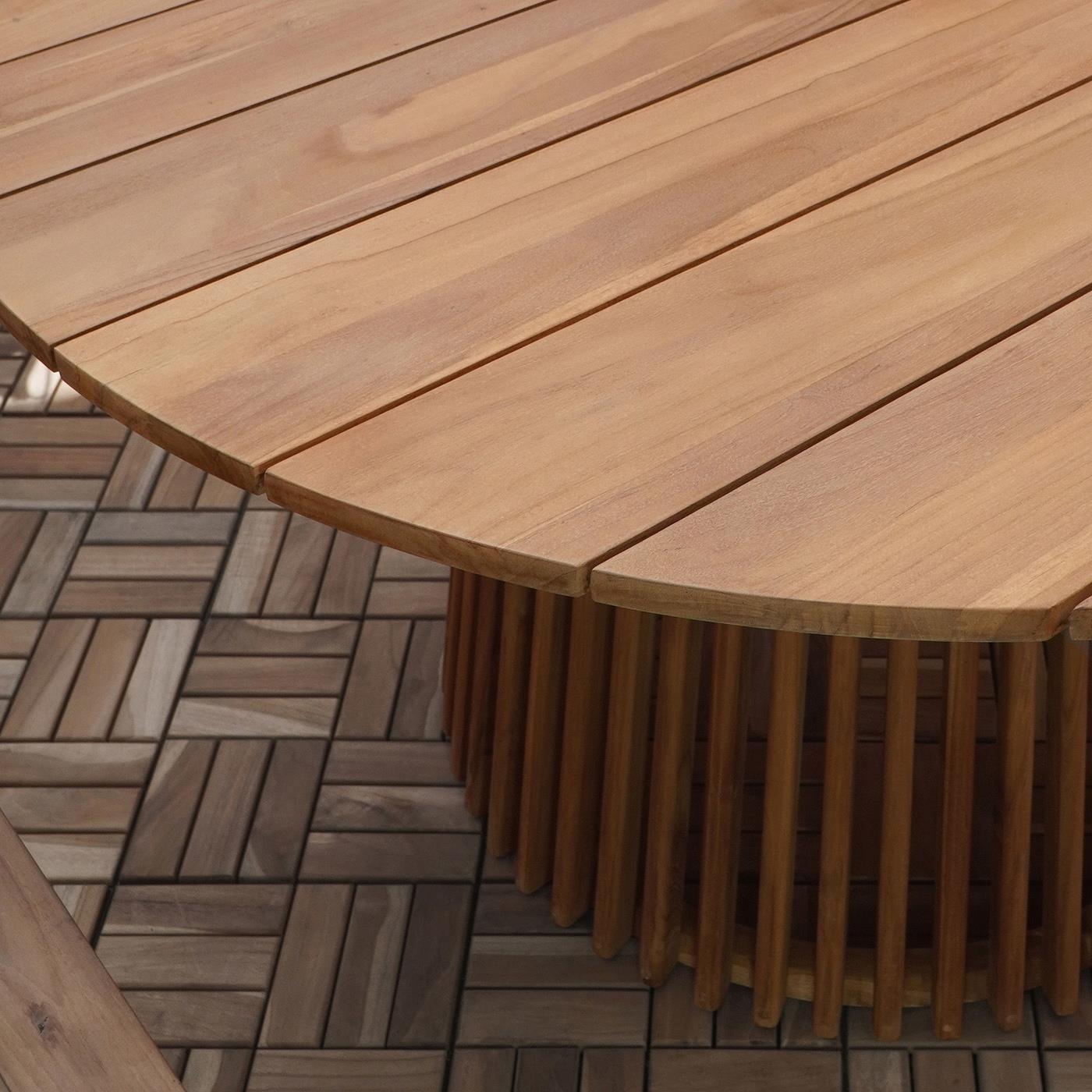House Nordic - Eettafel Teak Naturel - 120x120x75cm - Lorca
