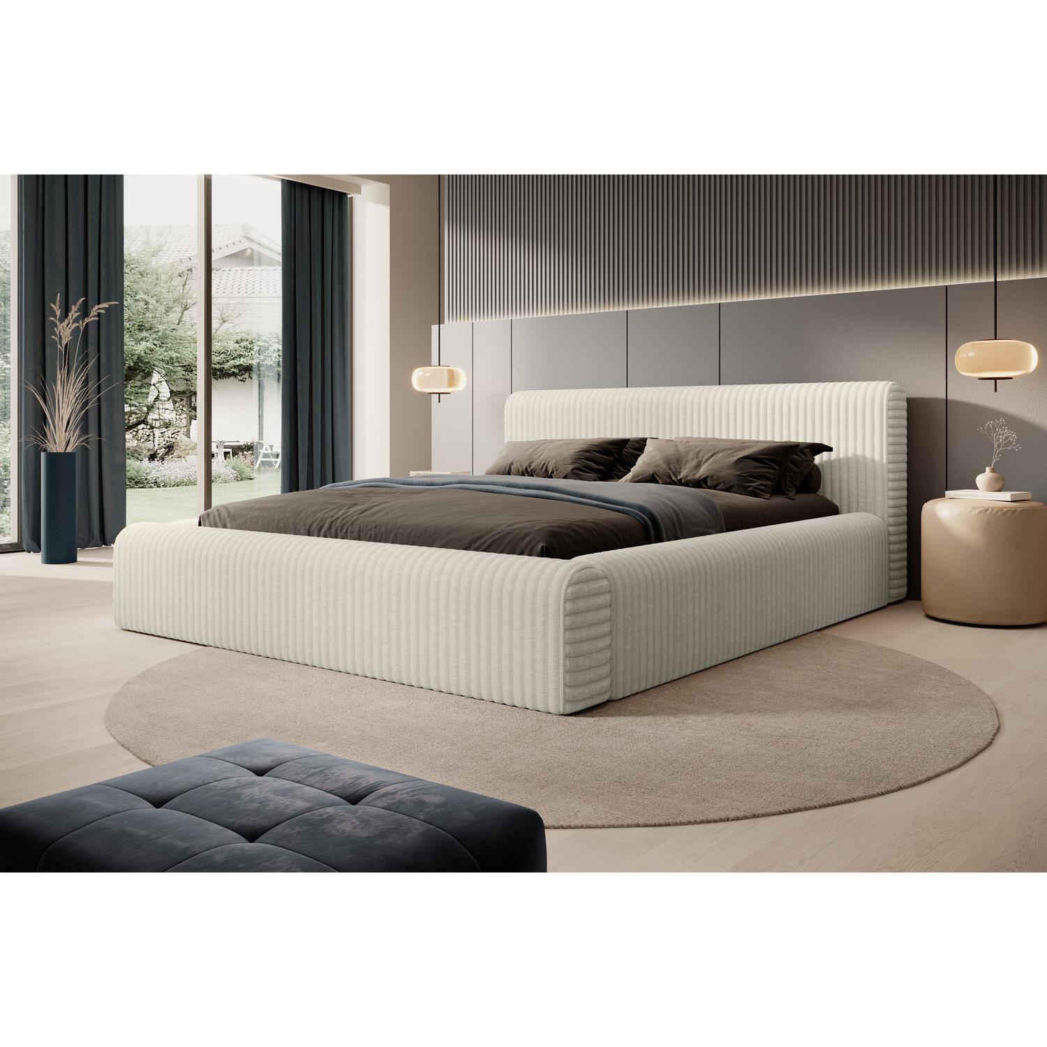 Trae Mobler Hana 180 x 200 cm Gestoffeerd Bed Creme