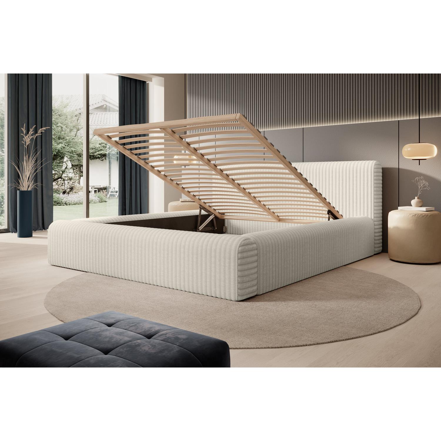 Trae Mobler Hana 180 x 200 cm Gestoffeerd Bed Creme