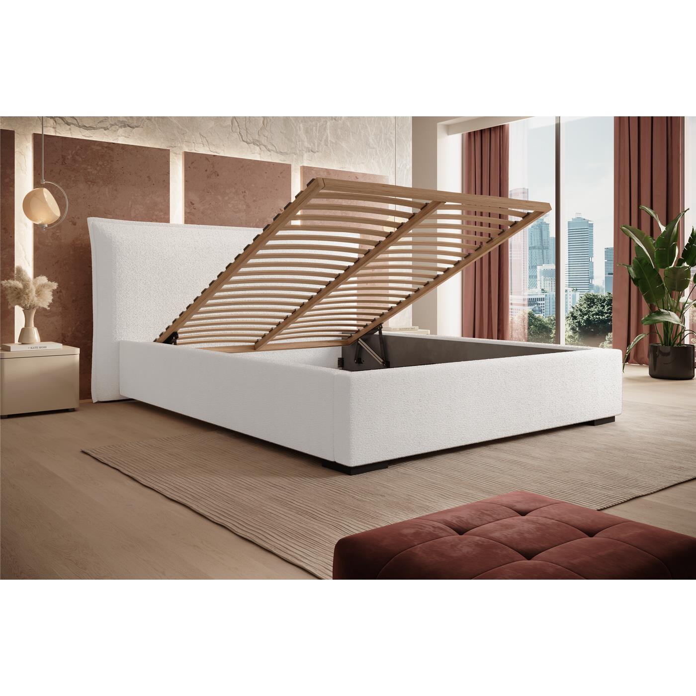 Trae Mobler Nevada 140 x 200 cm Bed Naturel Bouclé