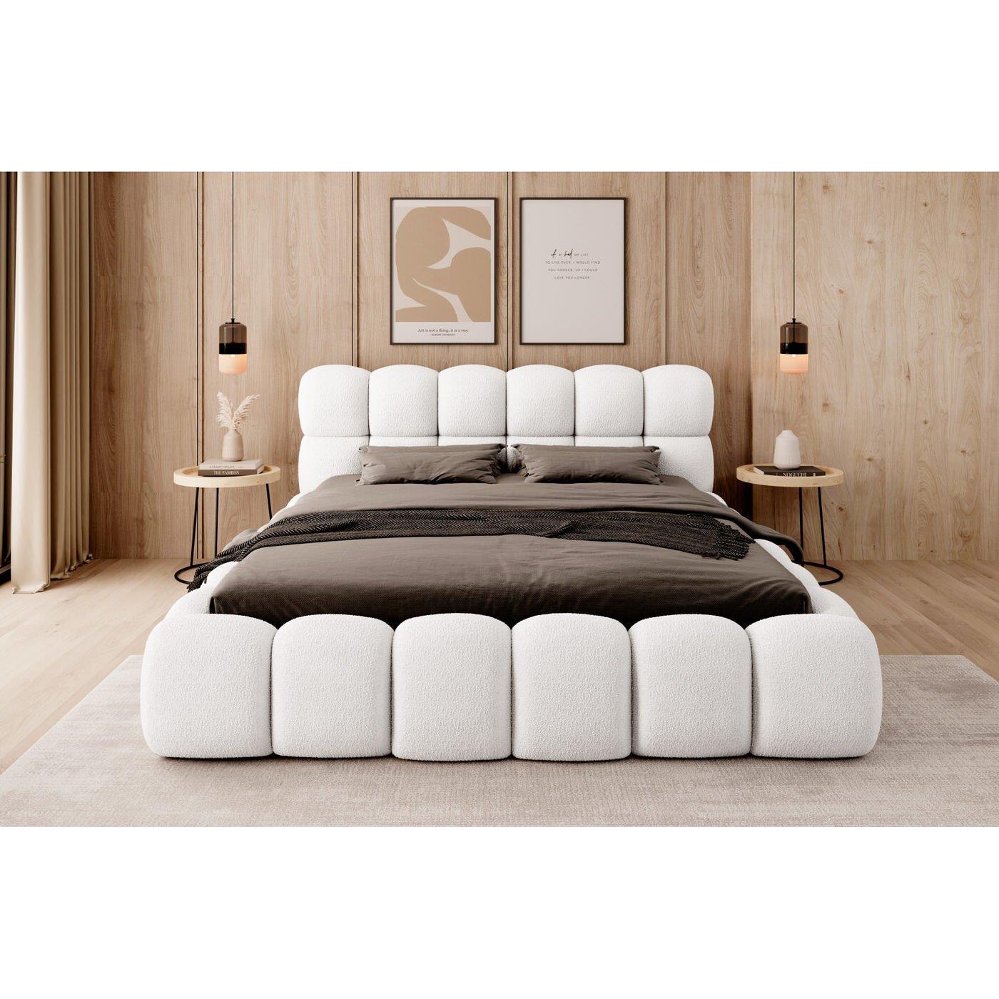 Trae Mobler Boston 140 x 200 cm Gestoffeerd Bed Naturel