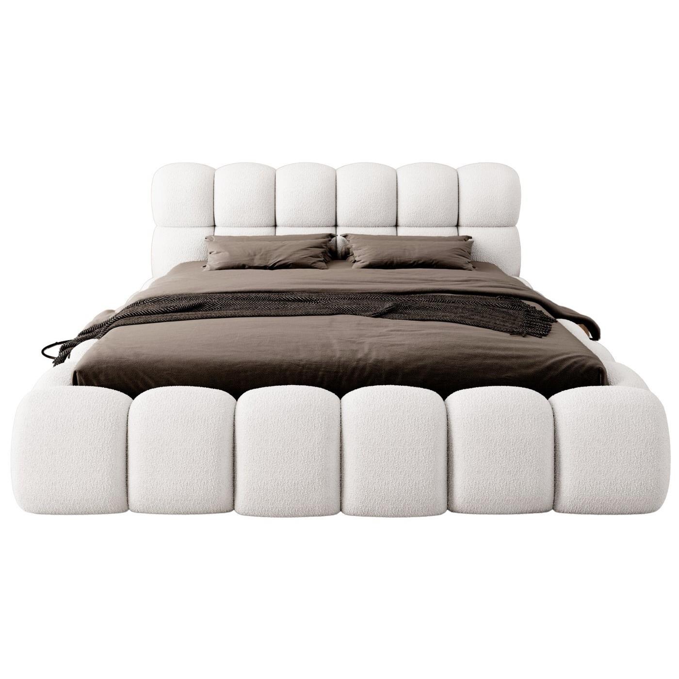Trae Mobler Boston 140 x 200 cm Gestoffeerd Bed Naturel