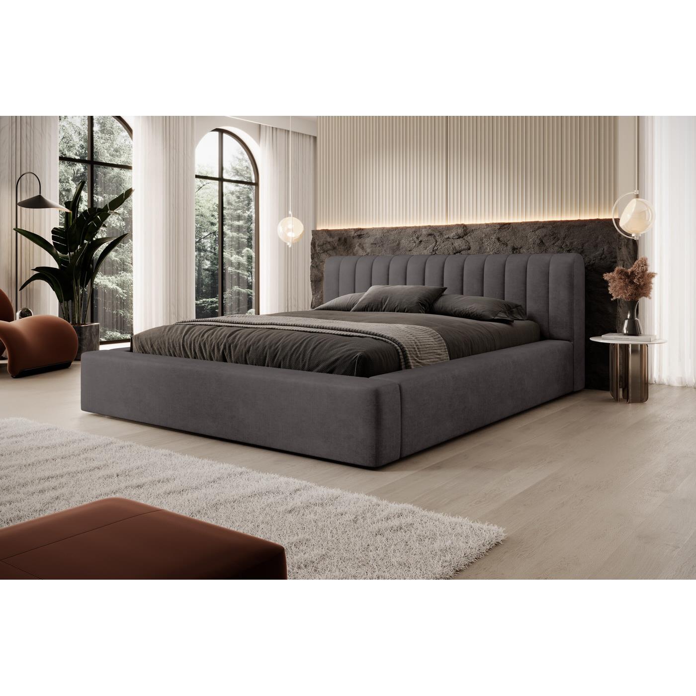 Trae Mobler Amira 180 x 200 cm Gestoffeerd Bed Antraciet