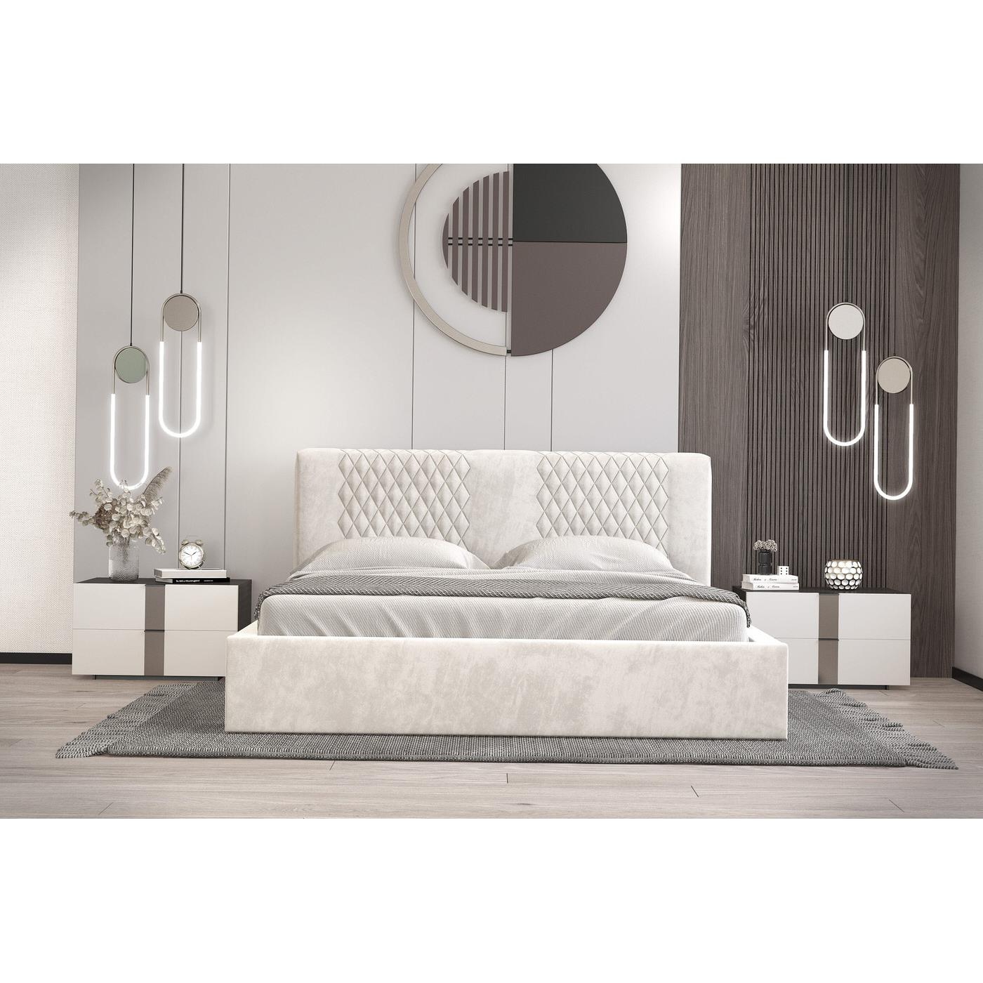 Trae Mobler Montana 160 x 200 cm Gestoffeerd Bed Beige