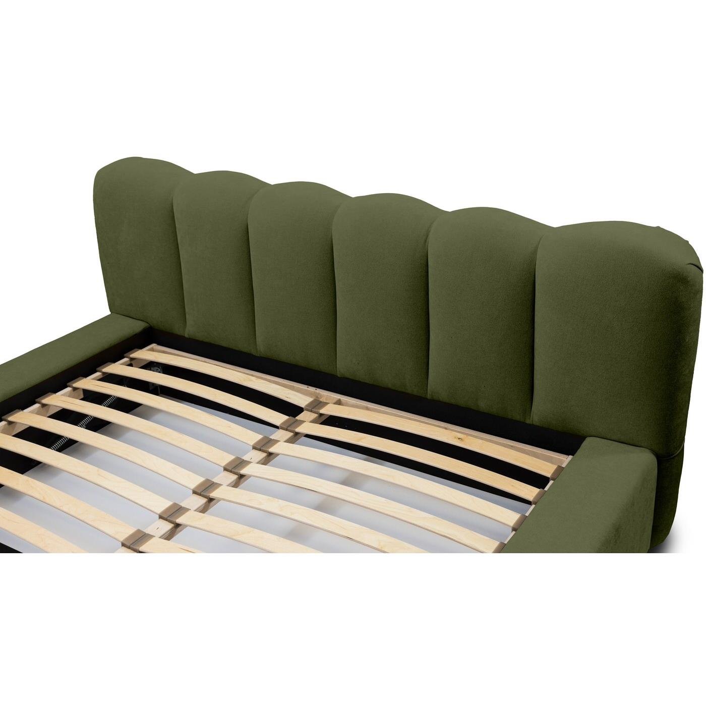 Trae Mobler Dallas 180 x 200 cm Gestoffeerd Bed Bosgroen
