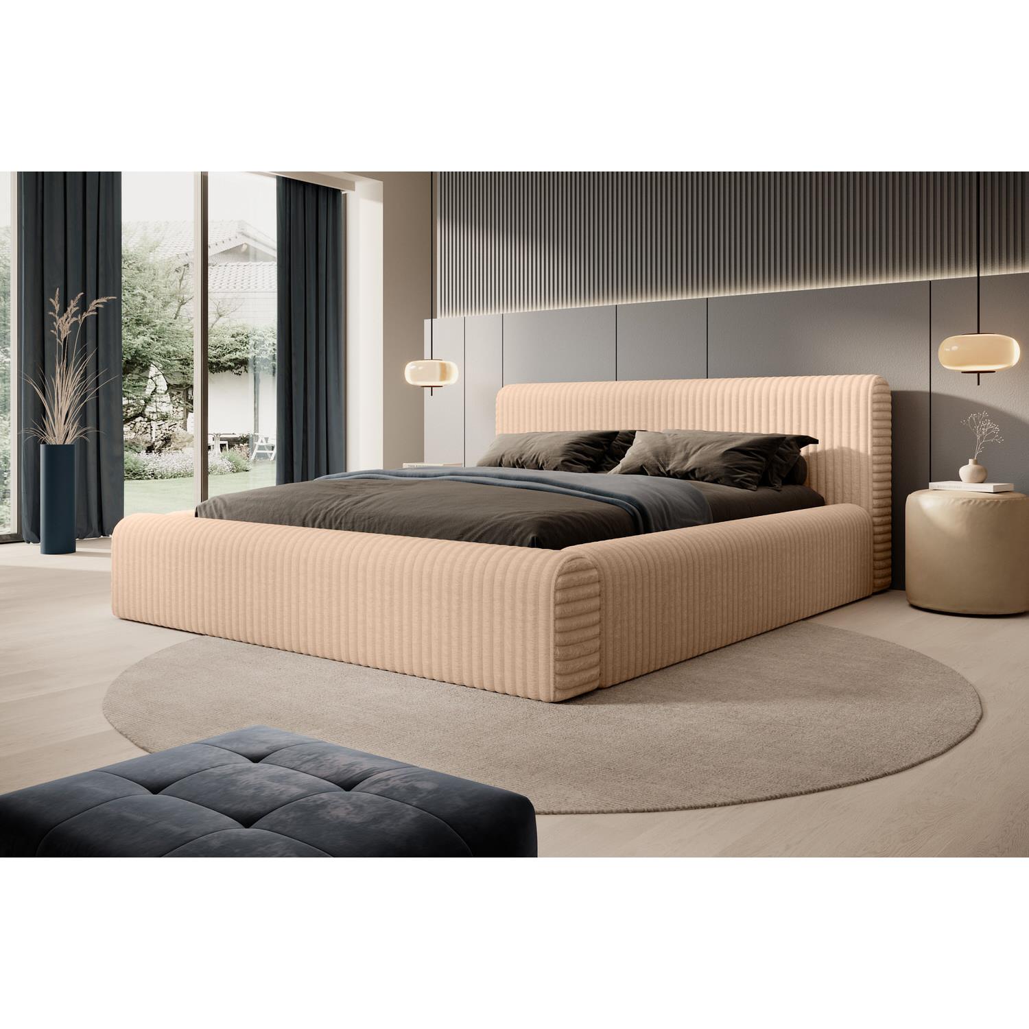 Trae Mobler Hana 180 x 200 cm Gestoffeerd Bed Beige