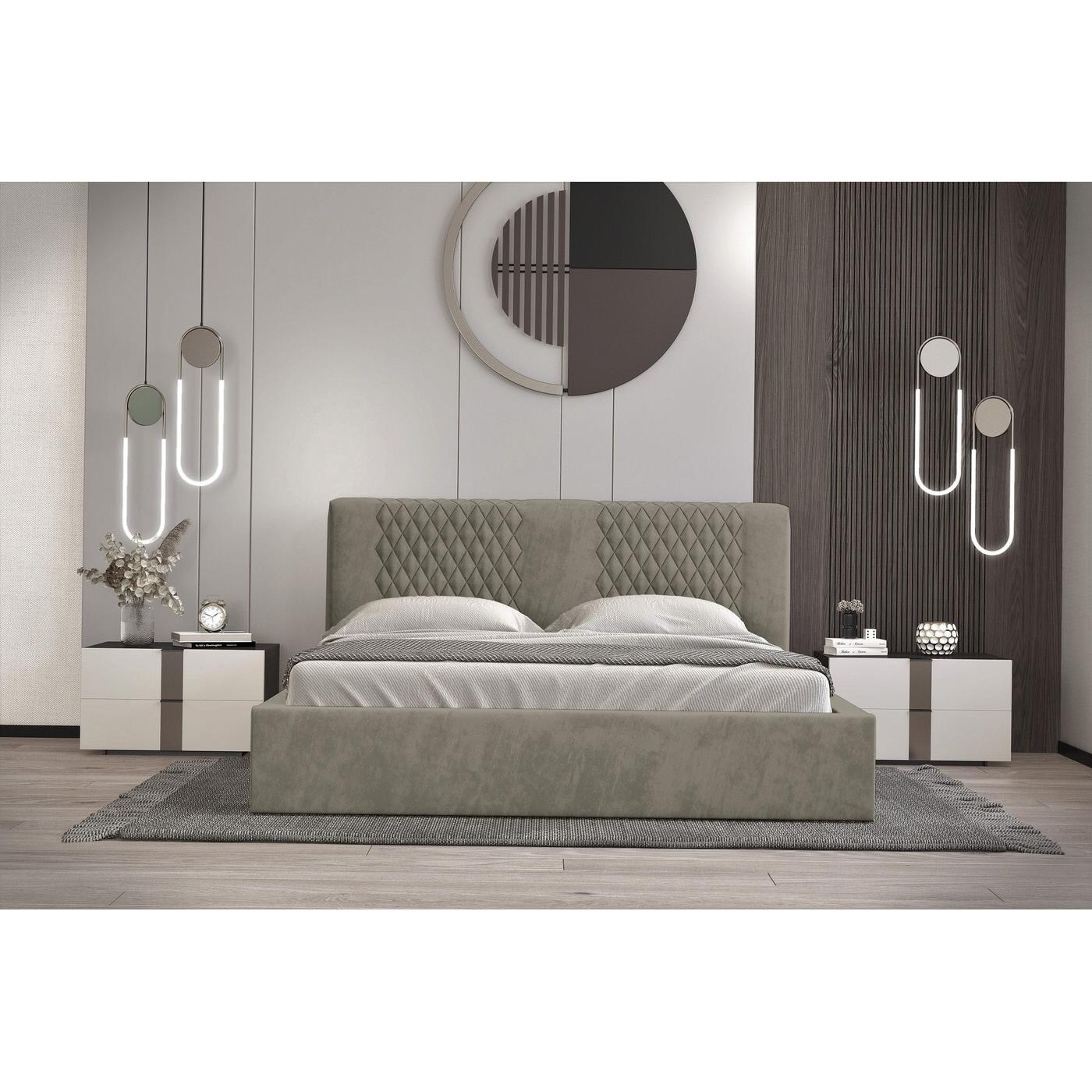 Trae Mobler Montana 180 x 200 cm Gestoffeerd Bed Taupe