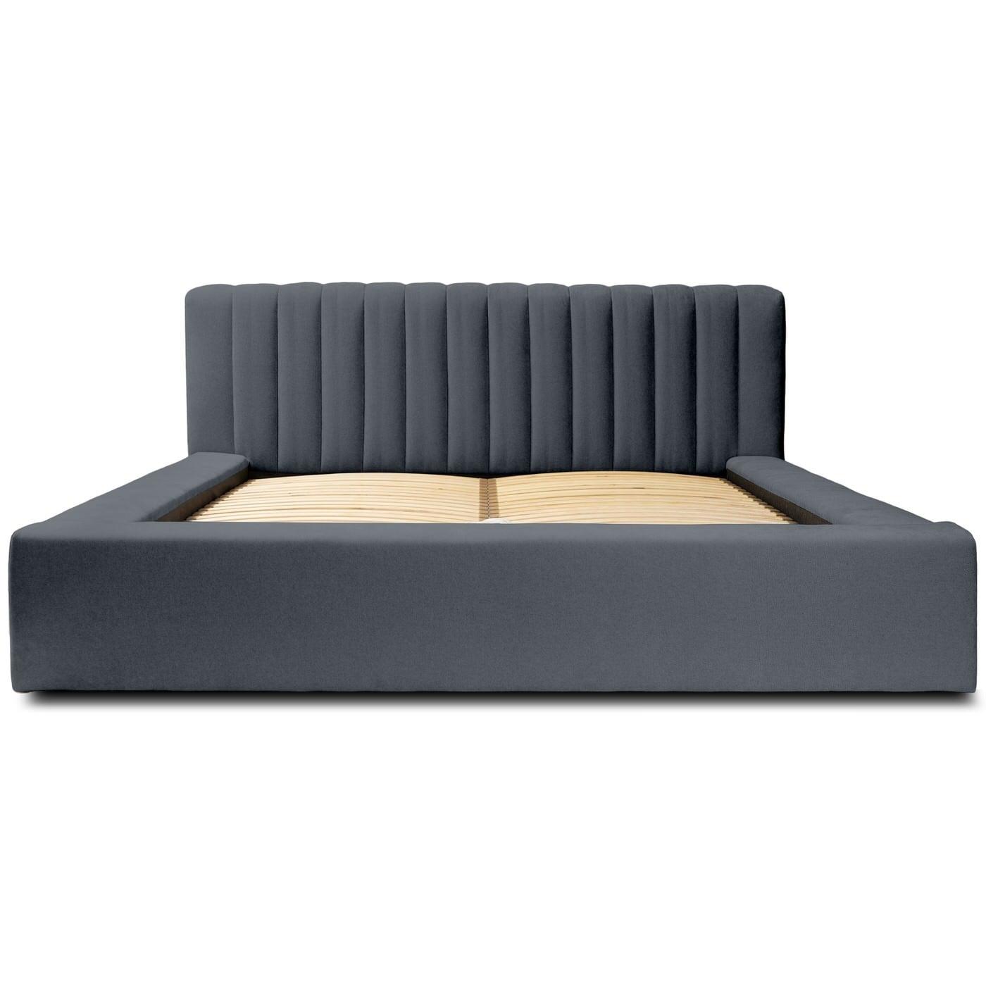Trae Mobler Como 180 x 200 cm Gestoffeerd Bed Donkerblauw