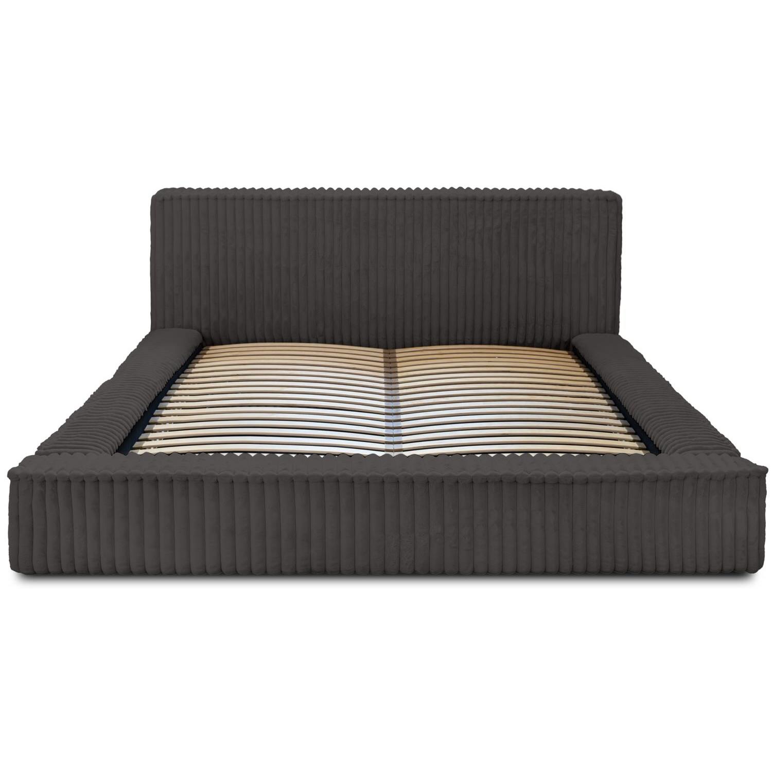 Trae Mobler Melody 140 x 200 cm Gestoffeerd Bed Donkergrijs