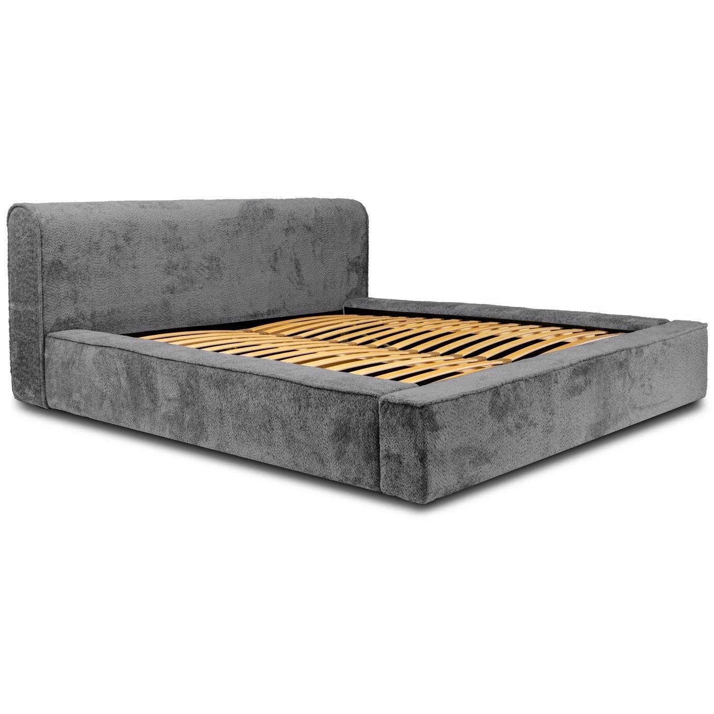 Trae Mobler Fatima 140 x 200 cm Gestoffeerd Bed Tingrijs