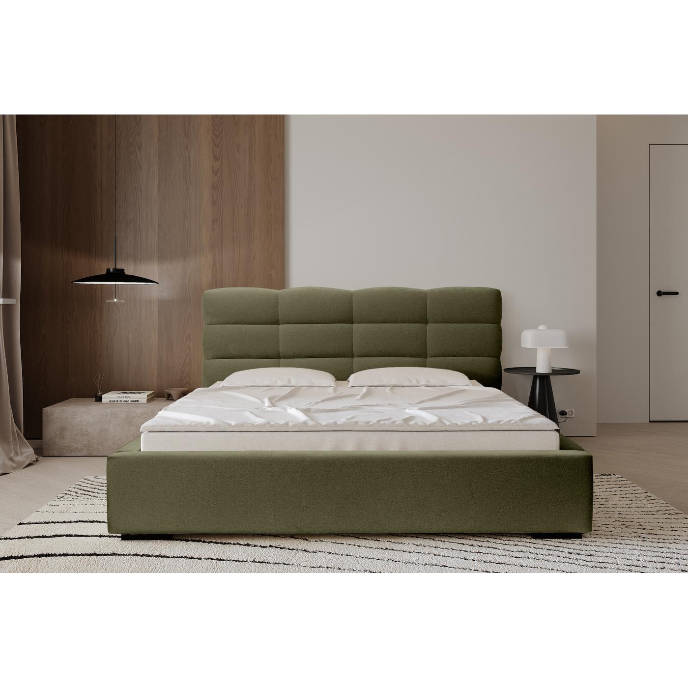 Trae Mobler Faro 160 x 200 cm Gestoffeerd Bed Bosgroen