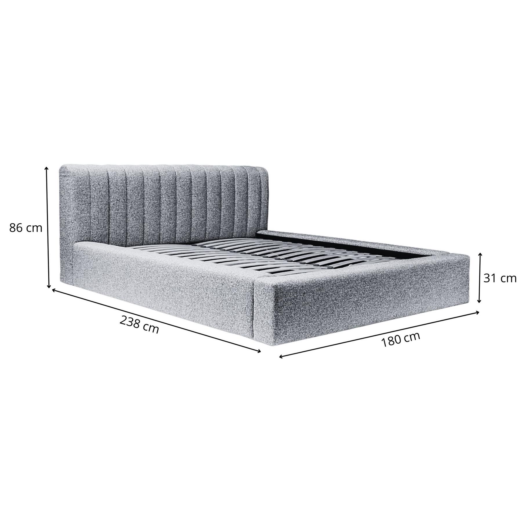 Trae Mobler Amira 140 x 200 cm Gestoffeerd Bed Baksteenrood
