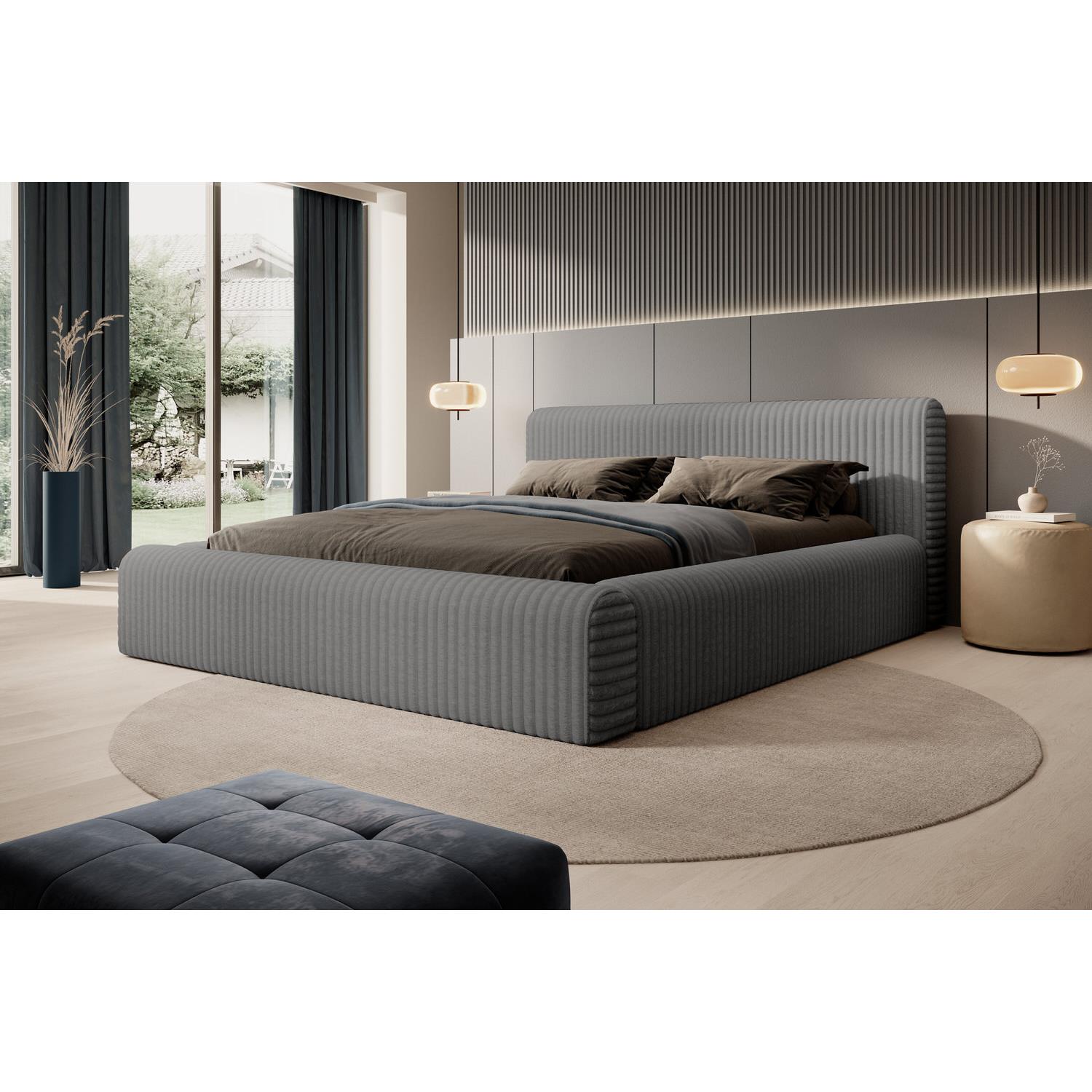 Trae Mobler Hana 140 x 200 cm Gestoffeerd Bed Grijs