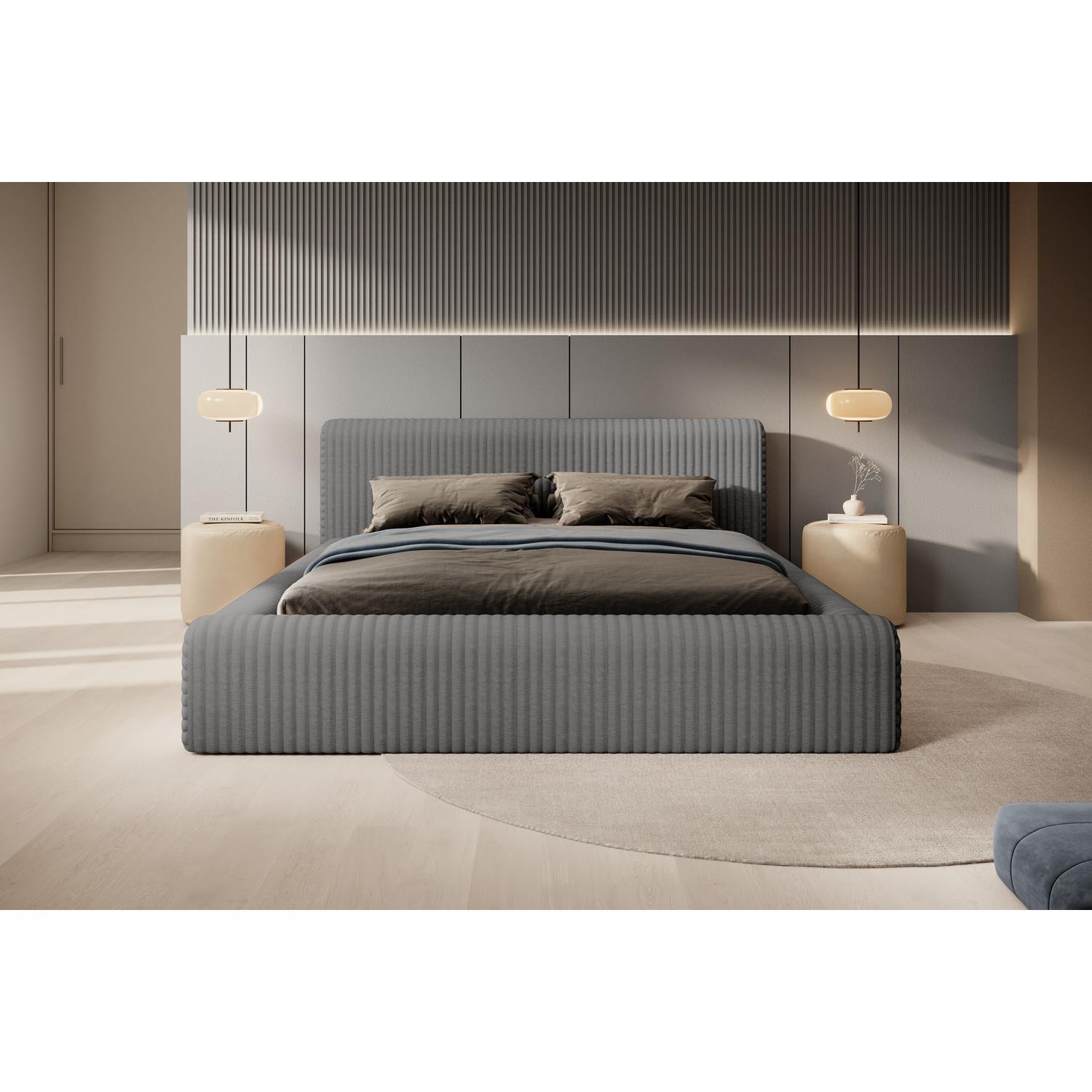 Trae Mobler Hana 140 x 200 cm Gestoffeerd Bed Grijs
