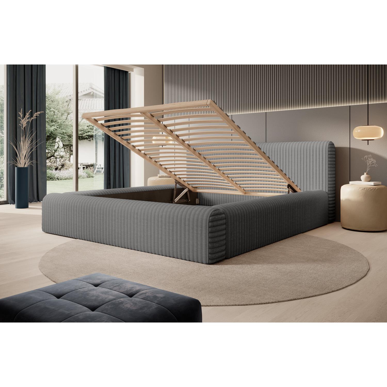 Trae Mobler Hana 140 x 200 cm Gestoffeerd Bed Grijs