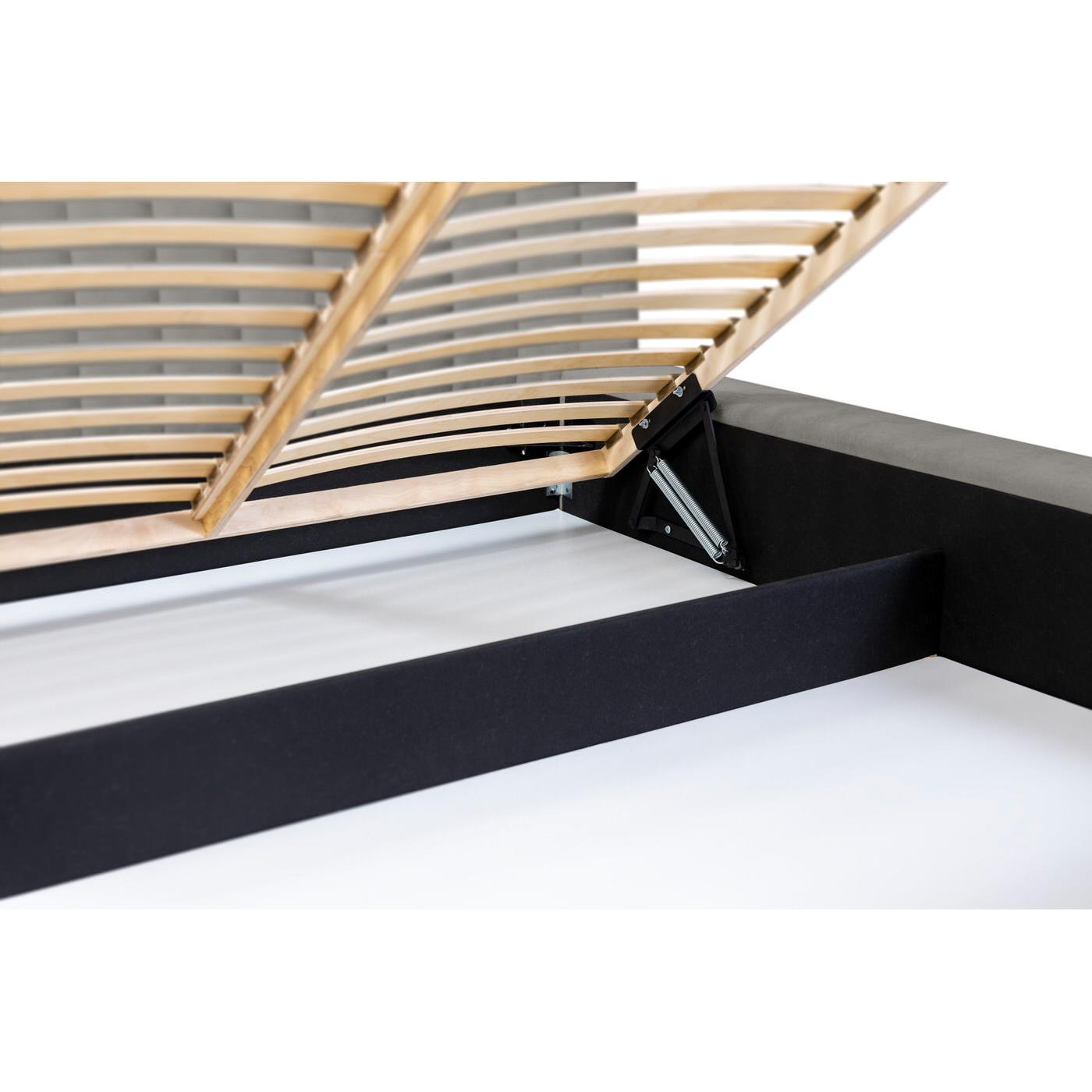 Trae Mobler Como 140 x 200 cm Gestoffeerd Bed Grijs