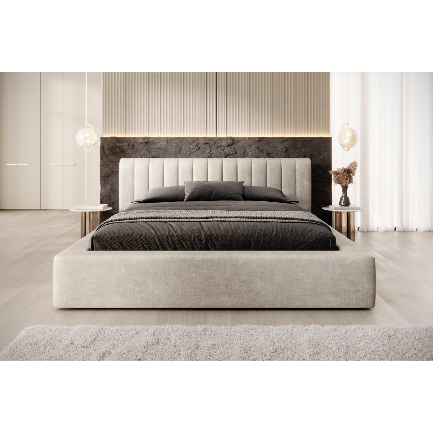 Trae Mobler Amira 180 x 200 cm Gestoffeerd Bed Pearl