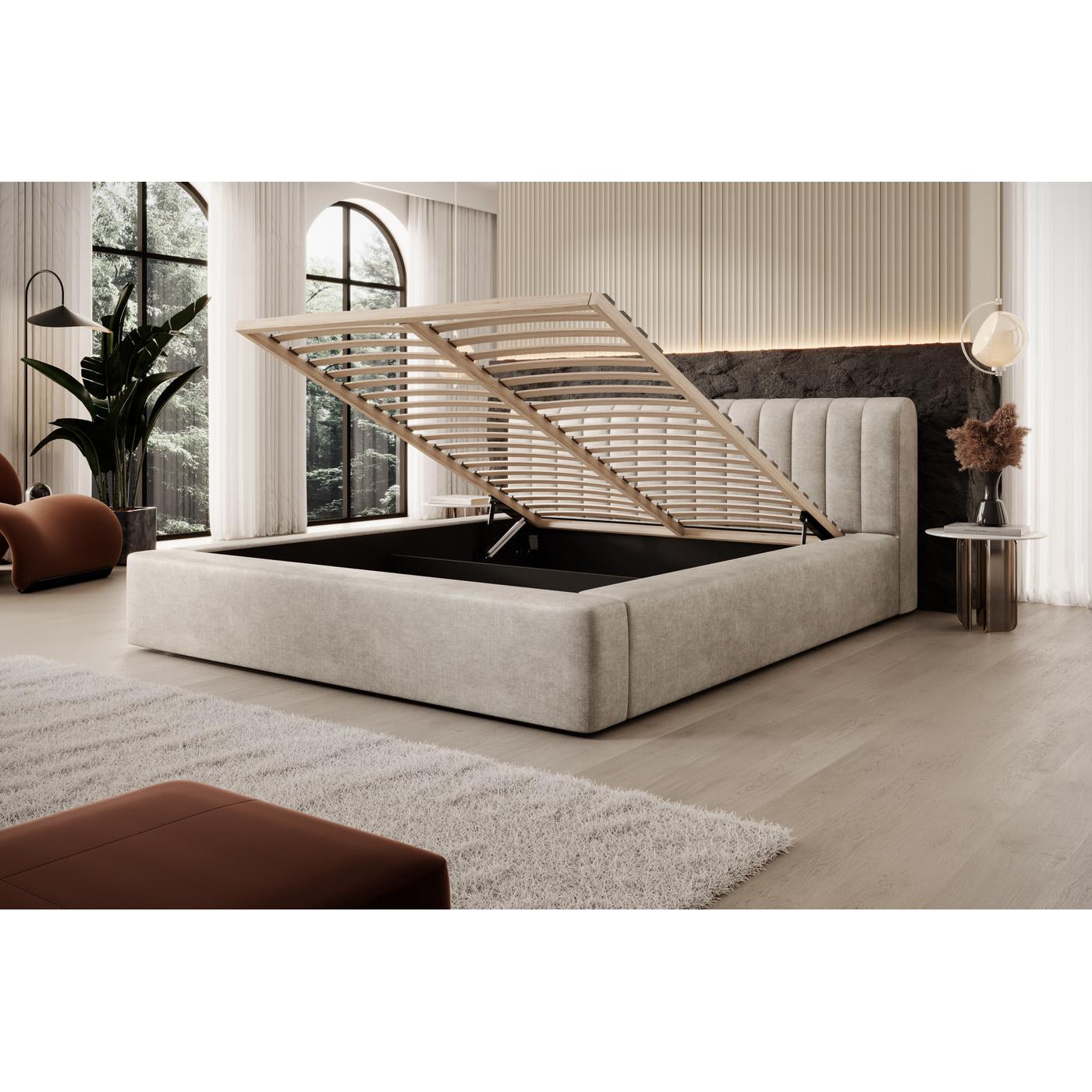 Trae Mobler Amira 180 x 200 cm Gestoffeerd Bed Pearl