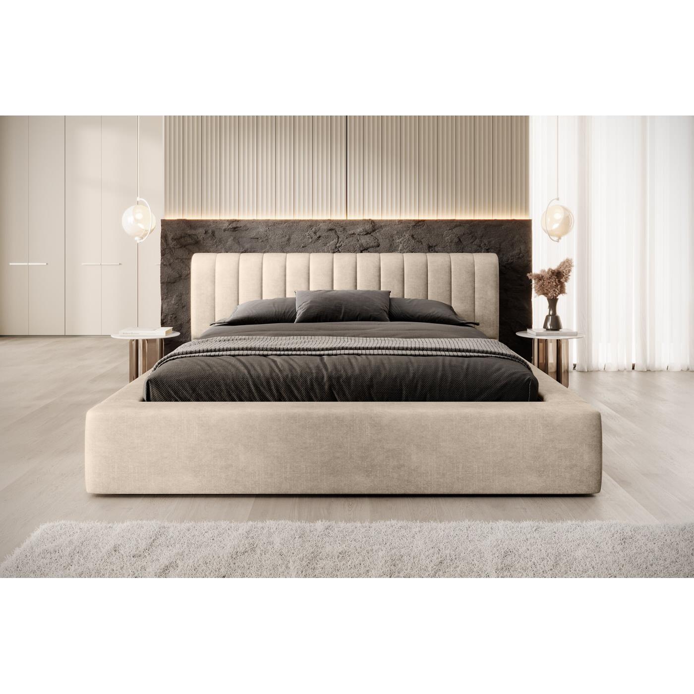 Trae Mobler Amira 180 x 200 cm Gestoffeerd Bed Zand