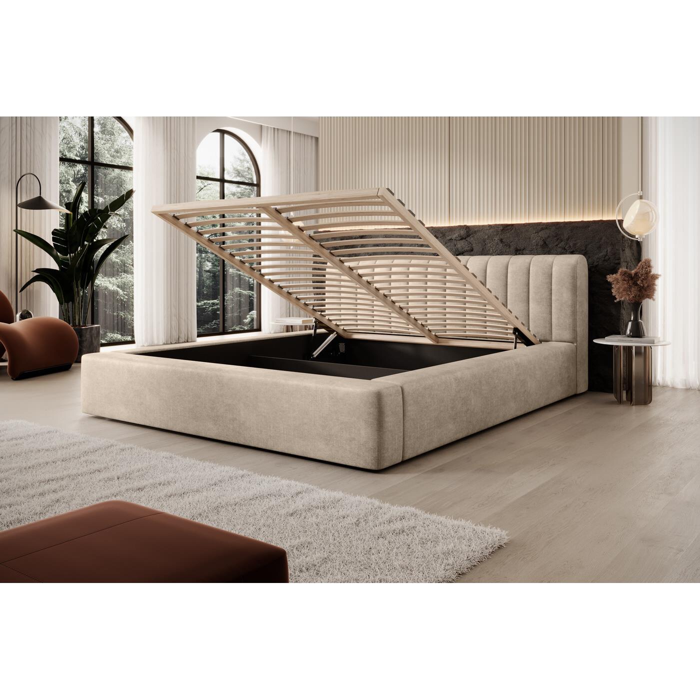 Trae Mobler Amira 180 x 200 cm Gestoffeerd Bed Zand