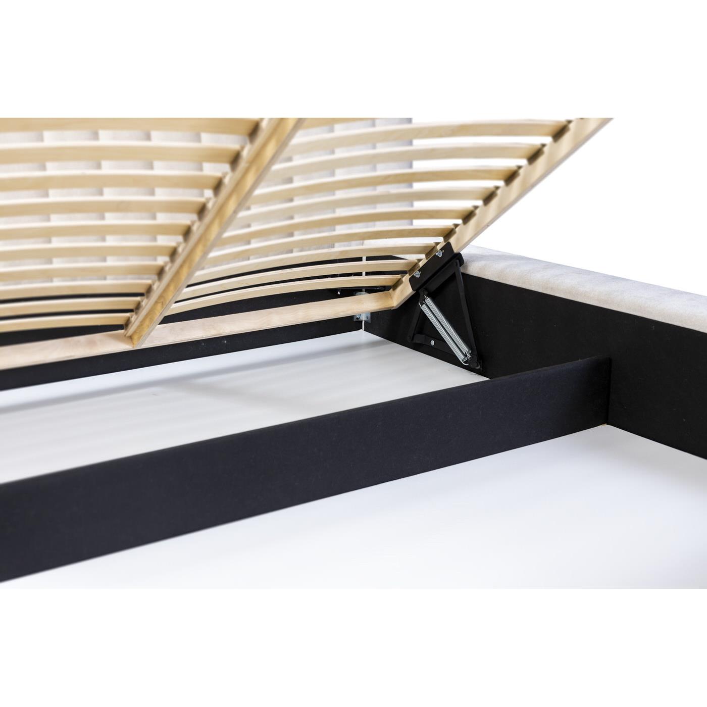 Trae Mobler Como 140 x 200 cm Gestoffeerd Bed Beige