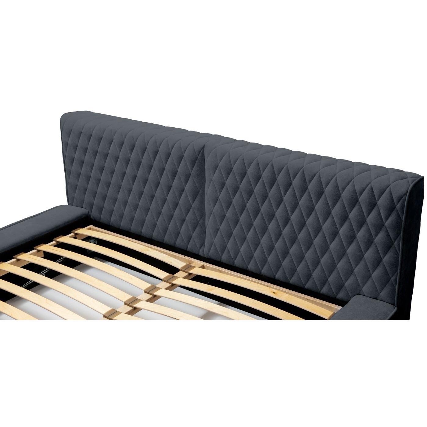 Trae Mobler Azurro 160 x 200 cm Gestoffeerd Bed Donkerblauw