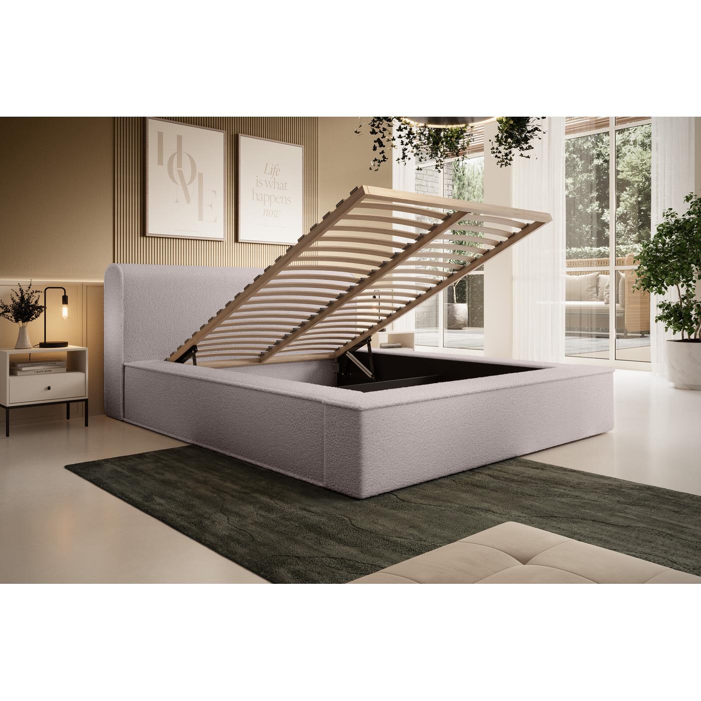 Trae Mobler Fatima 180 x 200 cm Gestoffeerd Bed Taupe