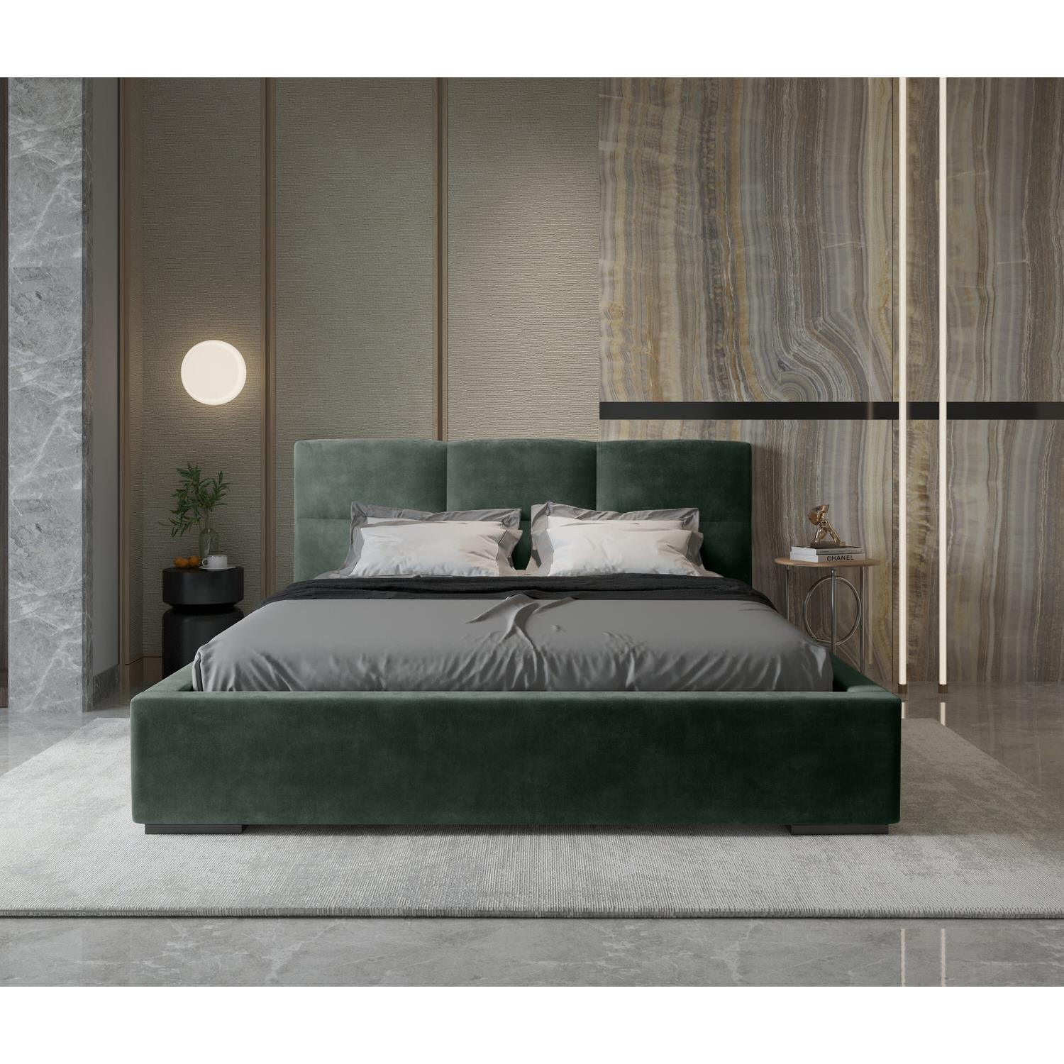 Trae Mobler Porto 180 x 200 cm Gestoffeerd Bed Bosgroen