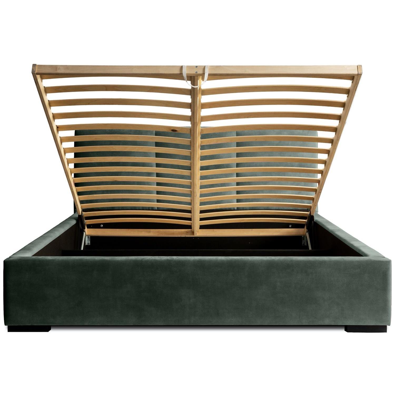 Trae Mobler Porto 180 x 200 cm Gestoffeerd Bed Bosgroen