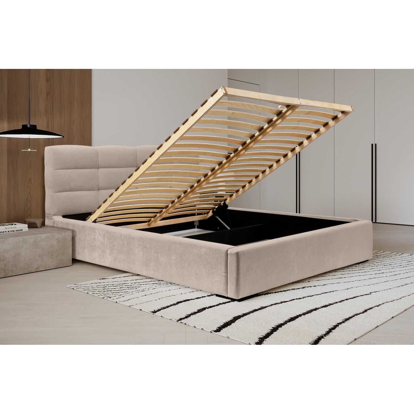 Trae Mobler Faro 160 x 200 cm Gestoffeerd Bed Beige