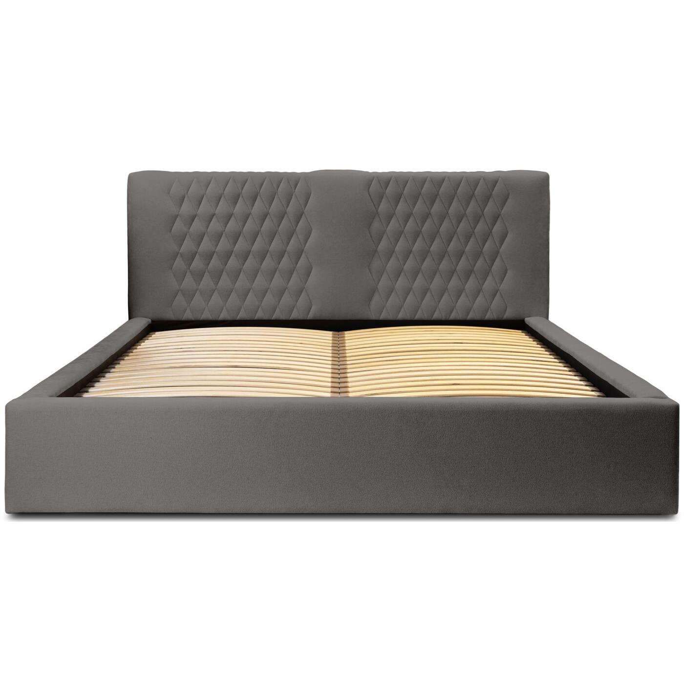 Trae Mobler Montana 160 x 200 cm Gestoffeerd Bed Donkergrijs