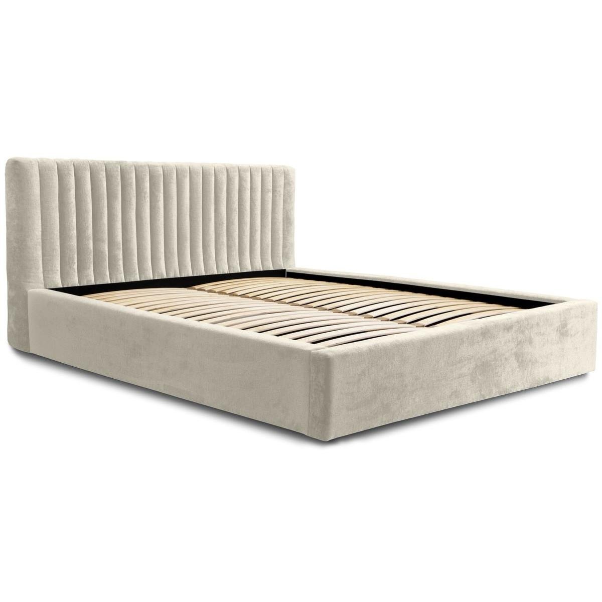 Trae Mobler Vegas 140 x 200 cm Gestoffeerd Bed Creme