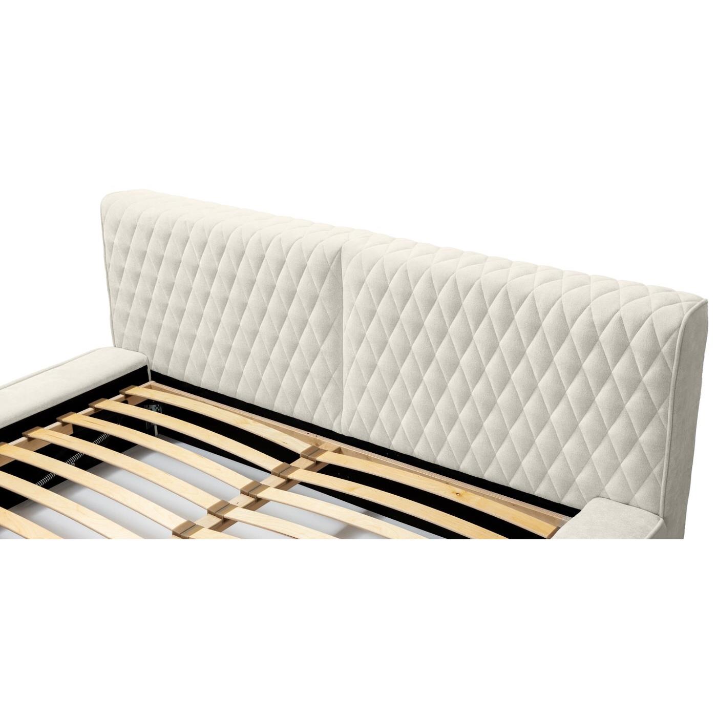 Trae Mobler Azurro 180 x 200 cm Gestoffeerd Bed Lichtgrijs