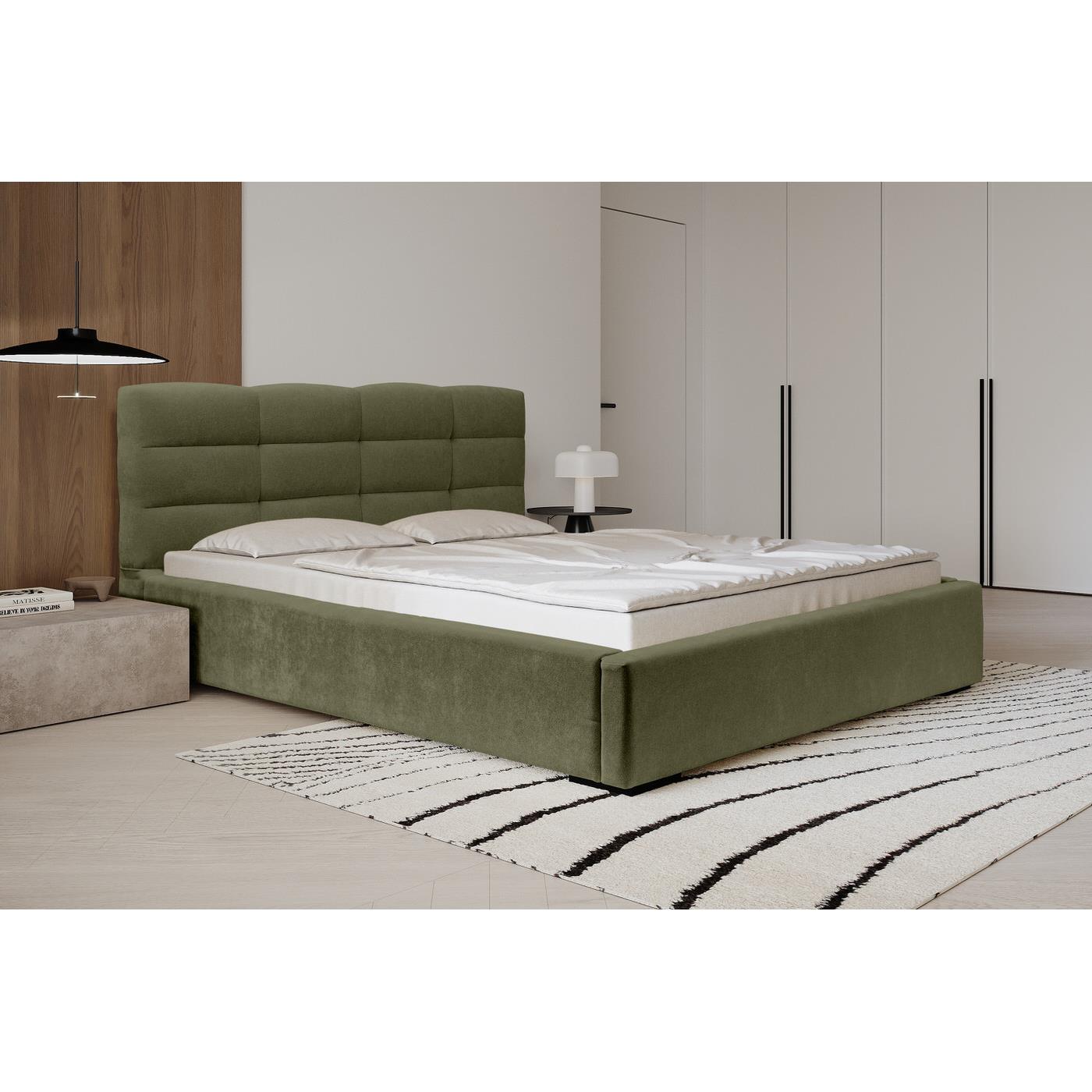 Trae Mobler Faro 180 x 200 cm Gestoffeerd Bed Bosgroen