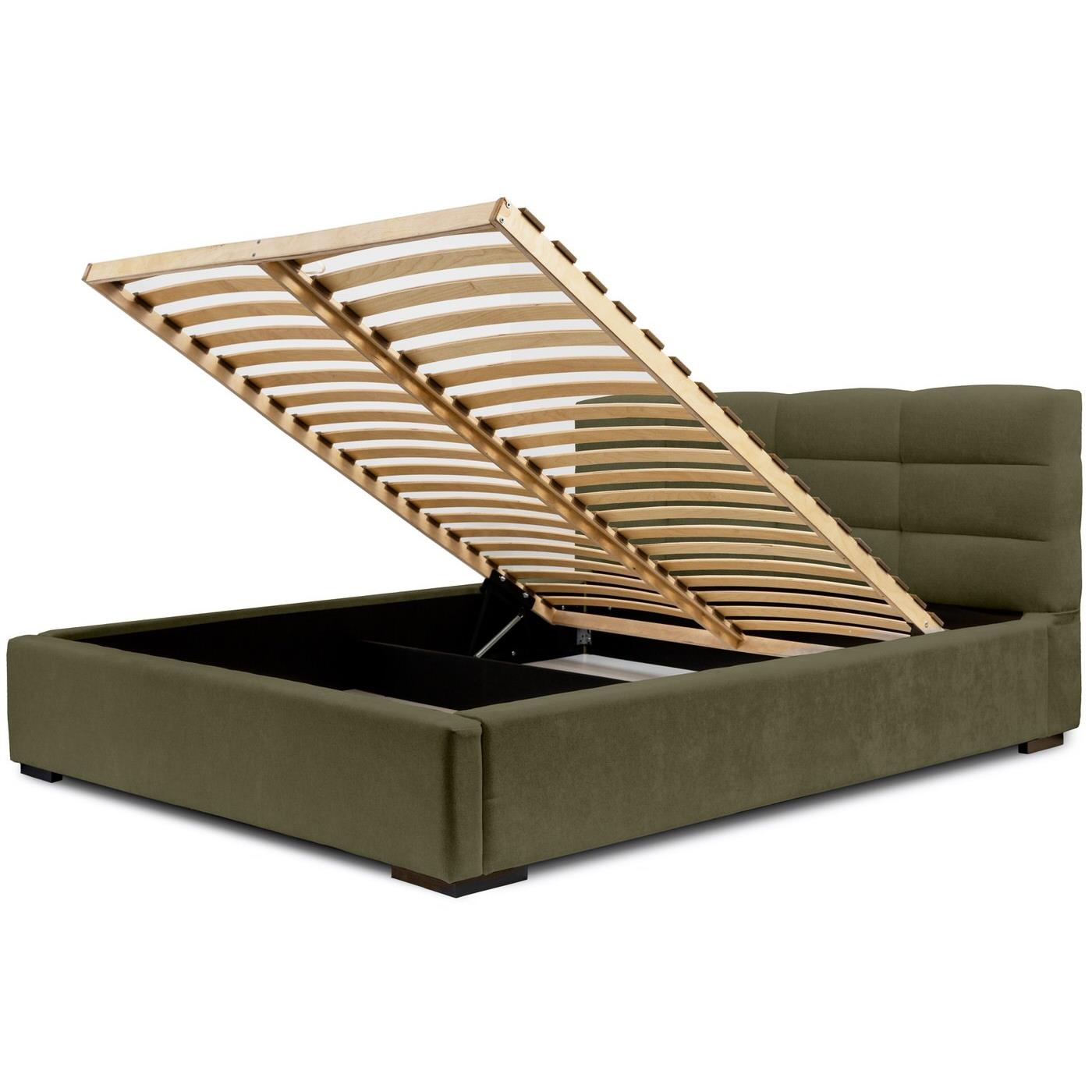 Trae Mobler Faro 180 x 200 cm Gestoffeerd Bed Bosgroen