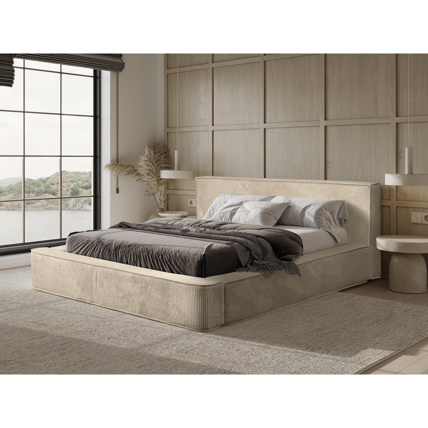Trae Mobler Harmon 180 x 200 cm Gestoffeerd Bed Beige
