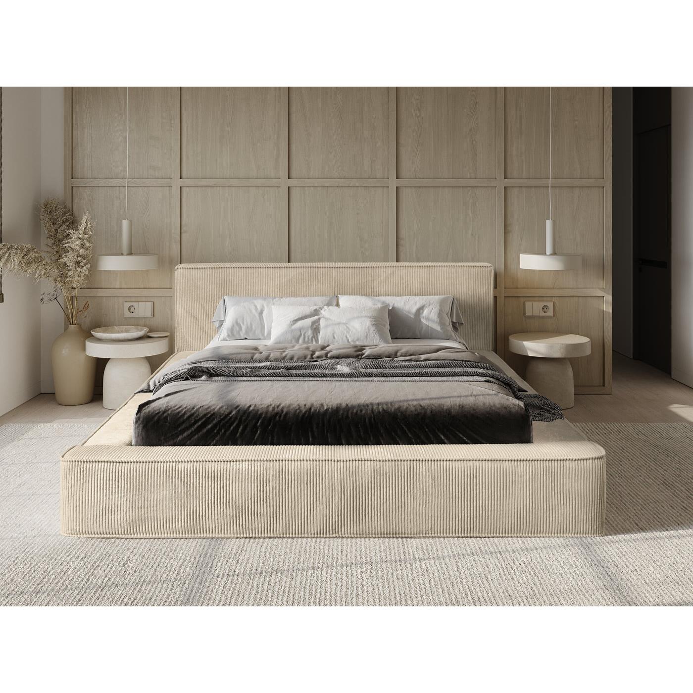 Trae Mobler Harmon 180 x 200 cm Gestoffeerd Bed Beige