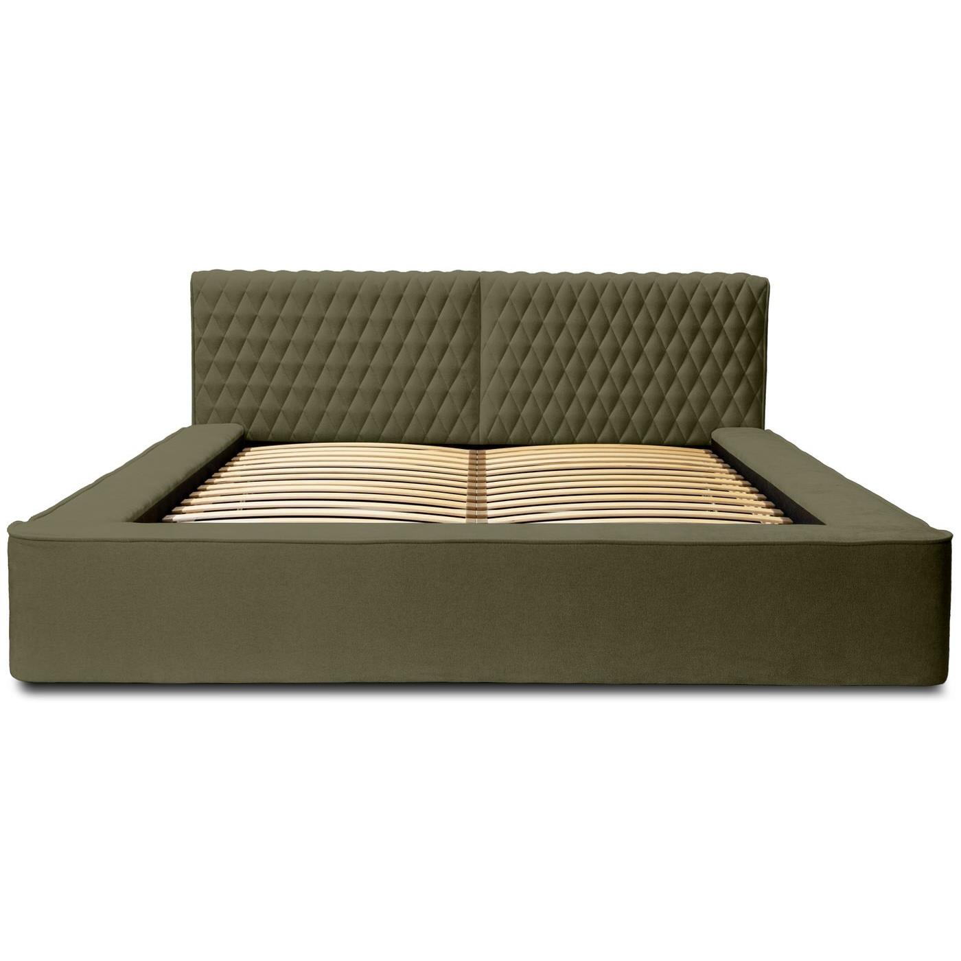 Trae Mobler Azurro 160 x 200 cm Gestoffeerd Bed Bosgroen
