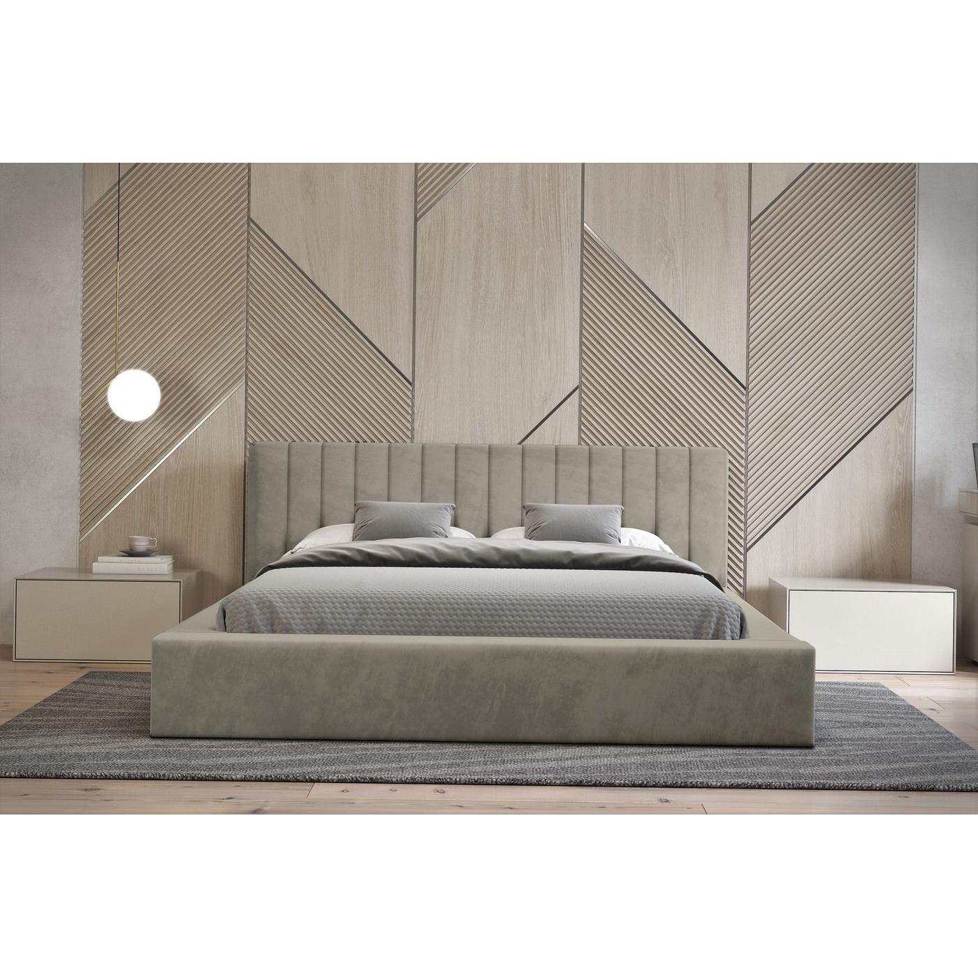 Trae Mobler Como 180 x 200 cm Gestoffeerd Bed Taupe