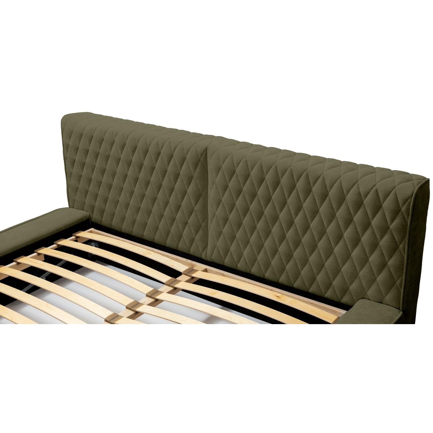 Trae Mobler Azurro 160 x 200 cm Gestoffeerd Bed Bosgroen