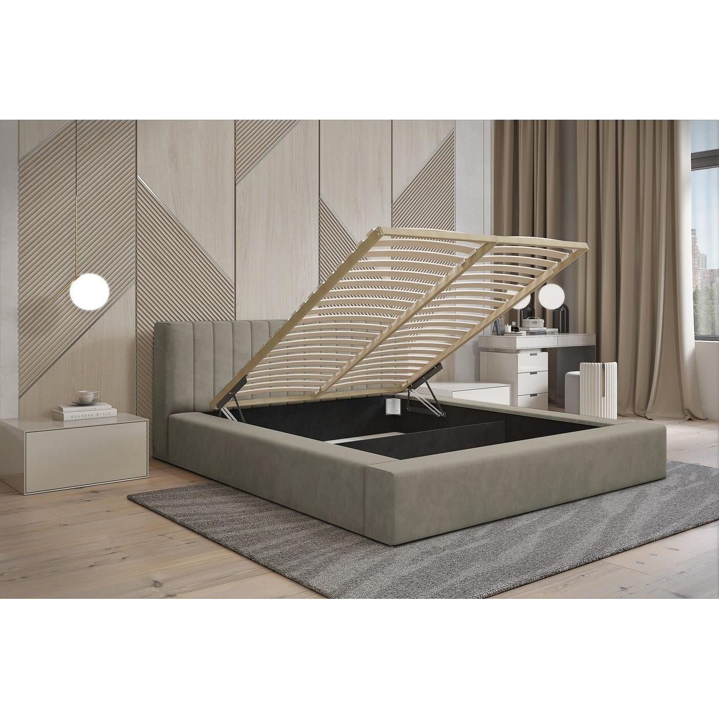 Trae Mobler Como 180 x 200 cm Gestoffeerd Bed Taupe