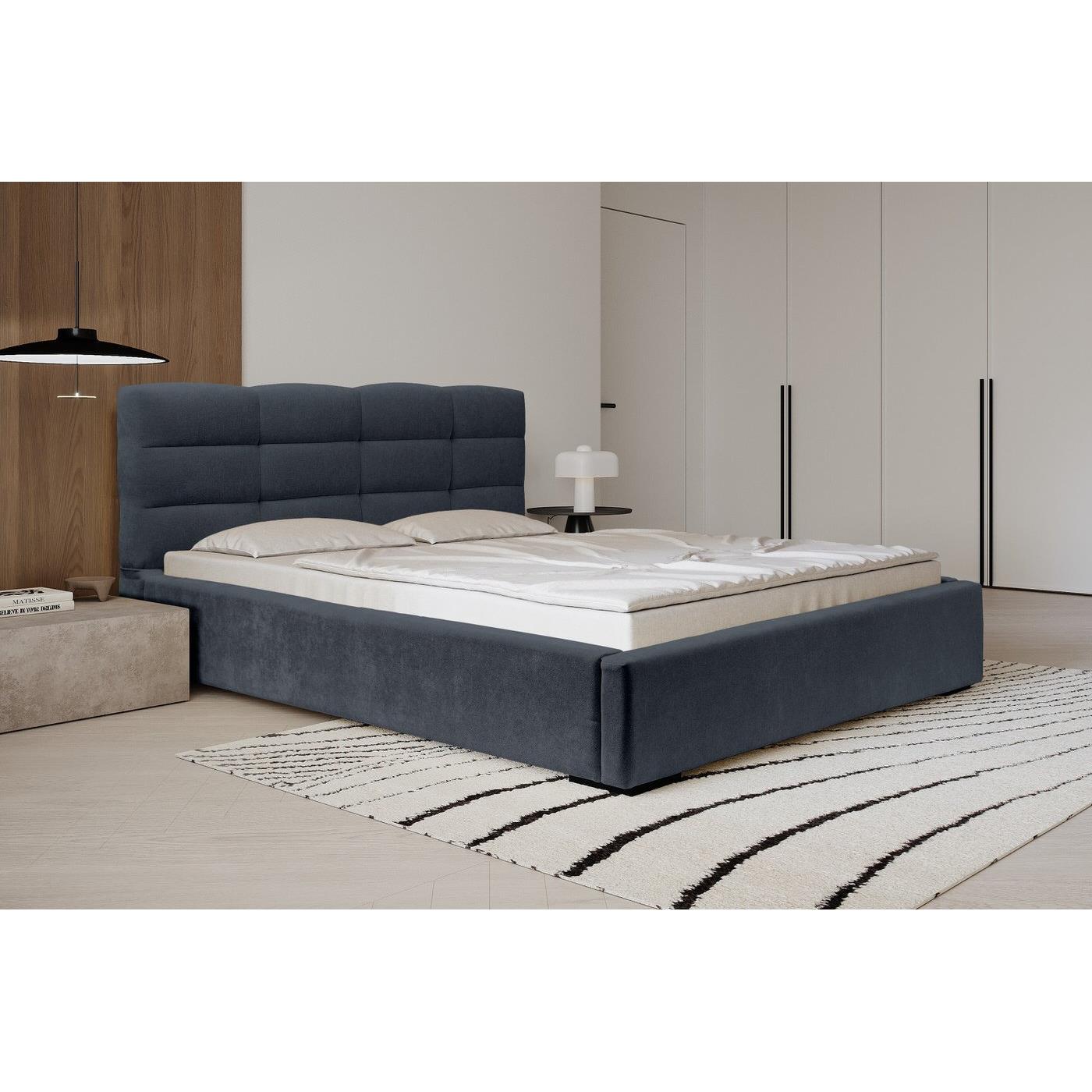 Trae Mobler Faro 180 x 200 cm Gestoffeerd Bed Donkerblauw