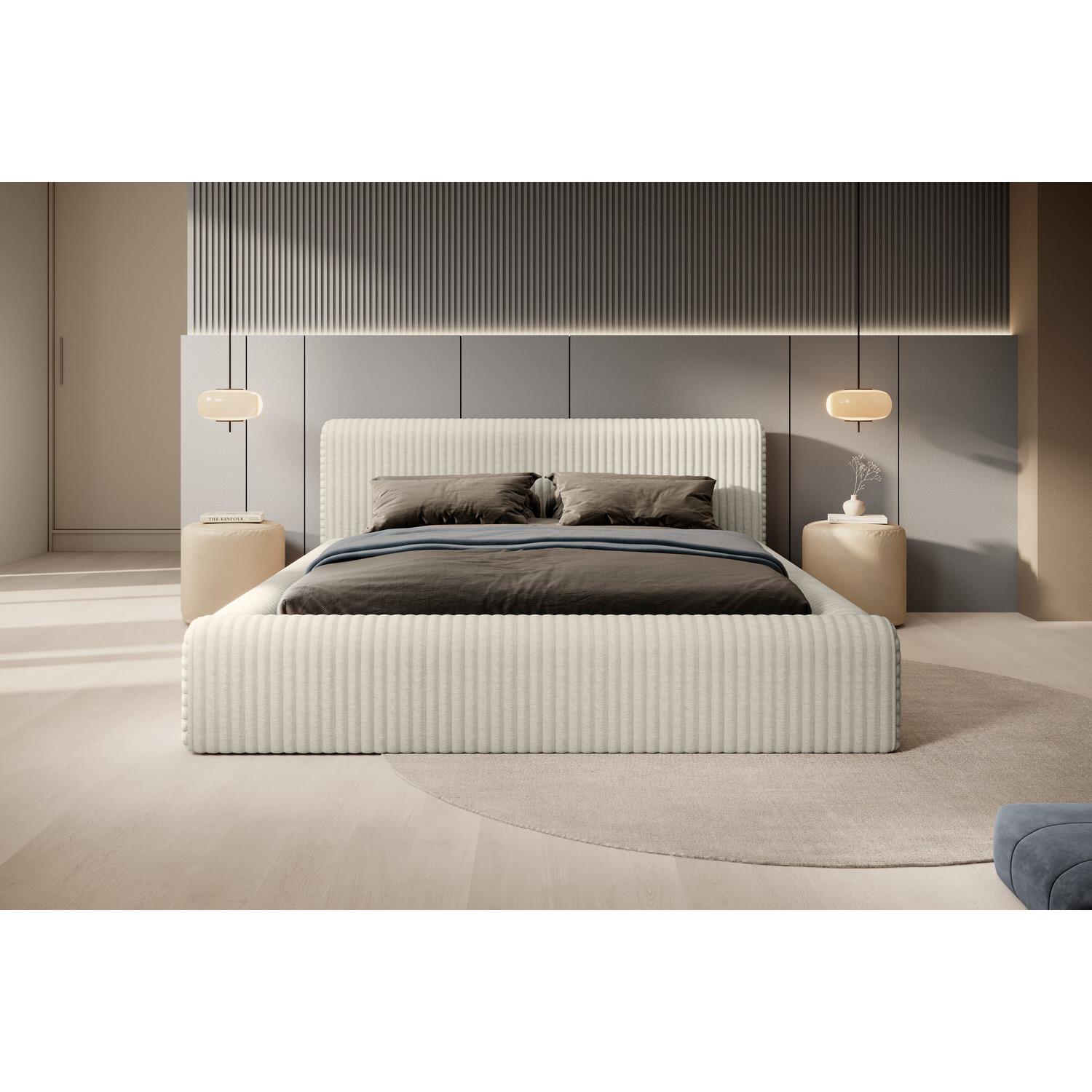 Trae Mobler Hana 160 x 200 cm Gestoffeerd Bed Creme
