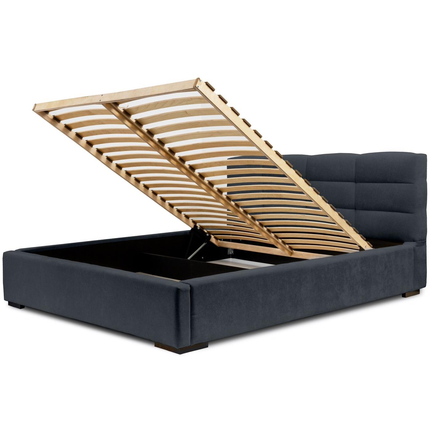 Trae Mobler Faro 180 x 200 cm Gestoffeerd Bed Donkerblauw