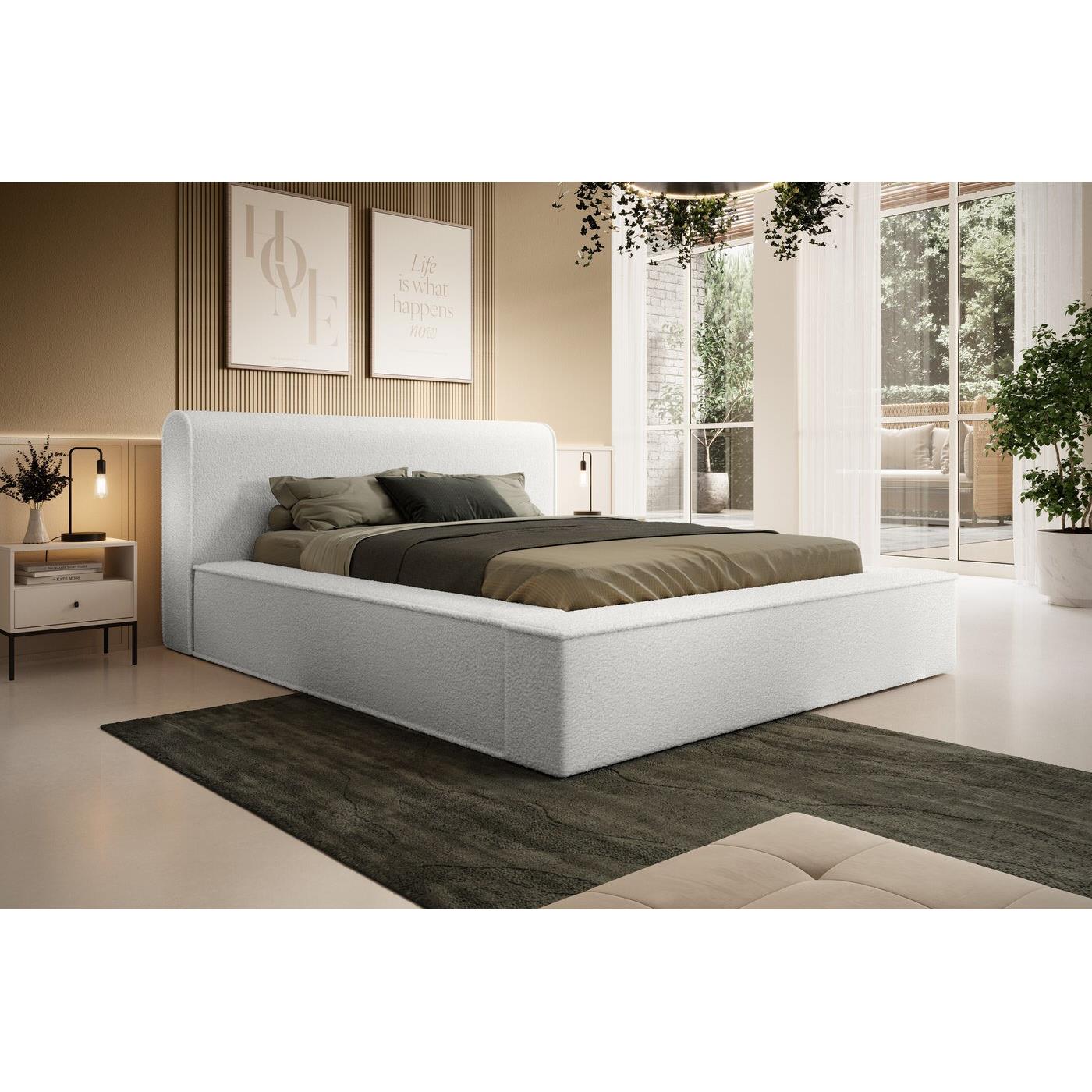 Trae Mobler Fatima 180 x 200 cm Gestoffeerd Bed Ivory