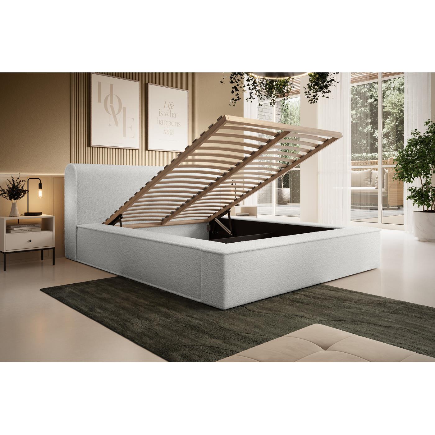 Trae Mobler Fatima 180 x 200 cm Gestoffeerd Bed Ivory