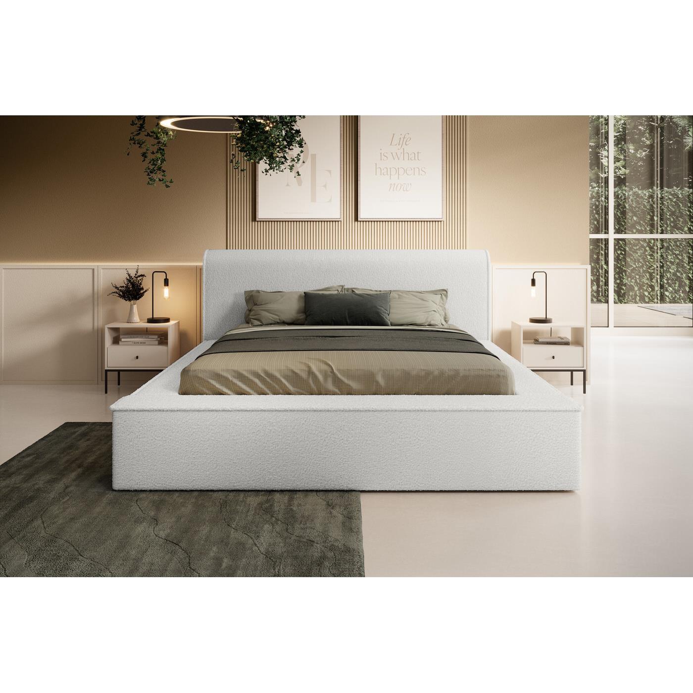 Trae Mobler Fatima 180 x 200 cm Gestoffeerd Bed Ivory